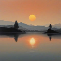 Puesta de sol , 70x70cm, impresión sobre lienzo.Edición de 20 piezas