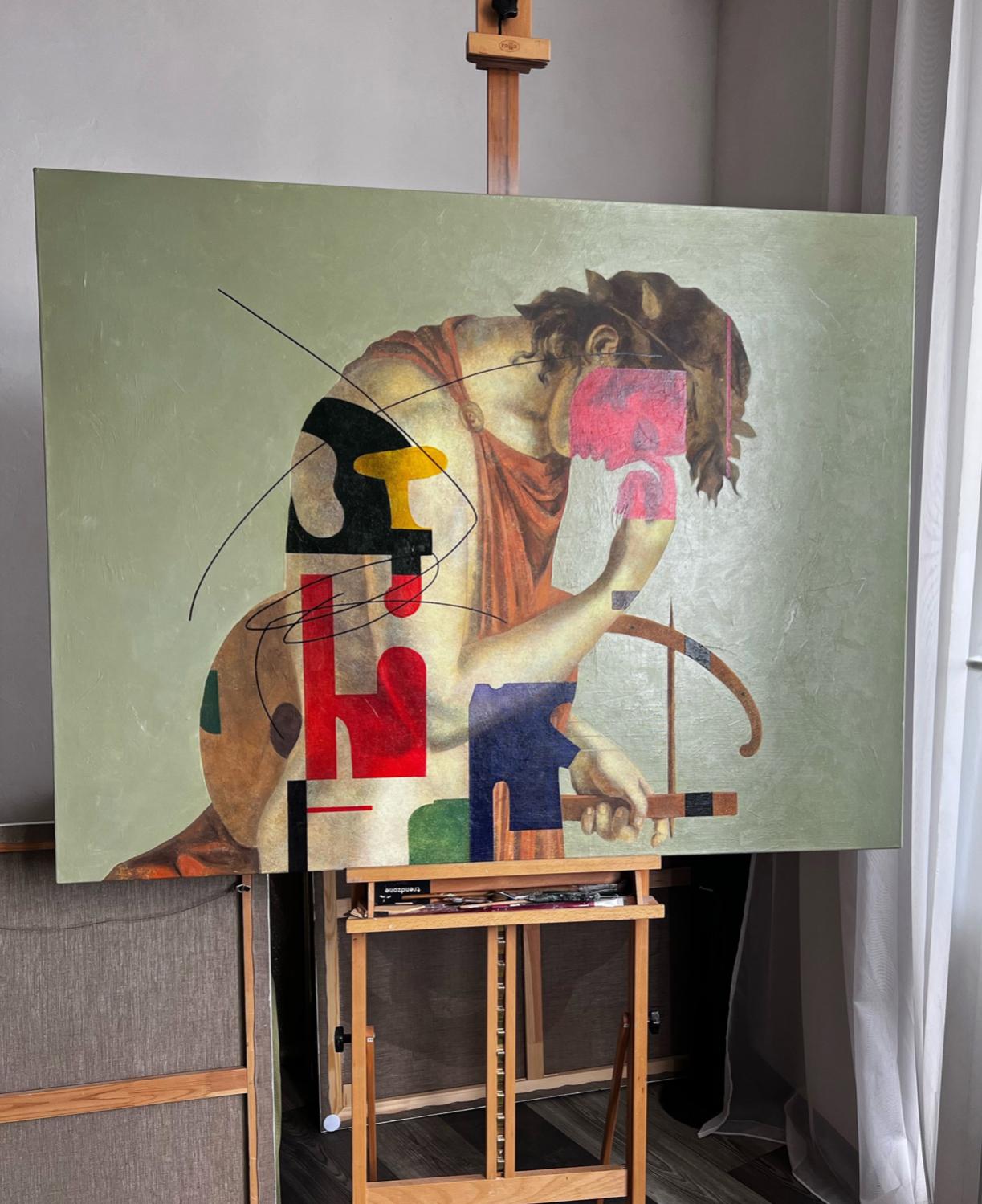 Orfeo, 100x130cm, acrílico sobre lienzo - Painting de Olga Rikun