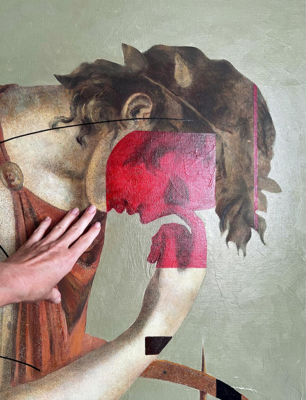 Orfeo, 100x130cm, acrílico sobre lienzo - Painting Abstracto de Olga Rikun