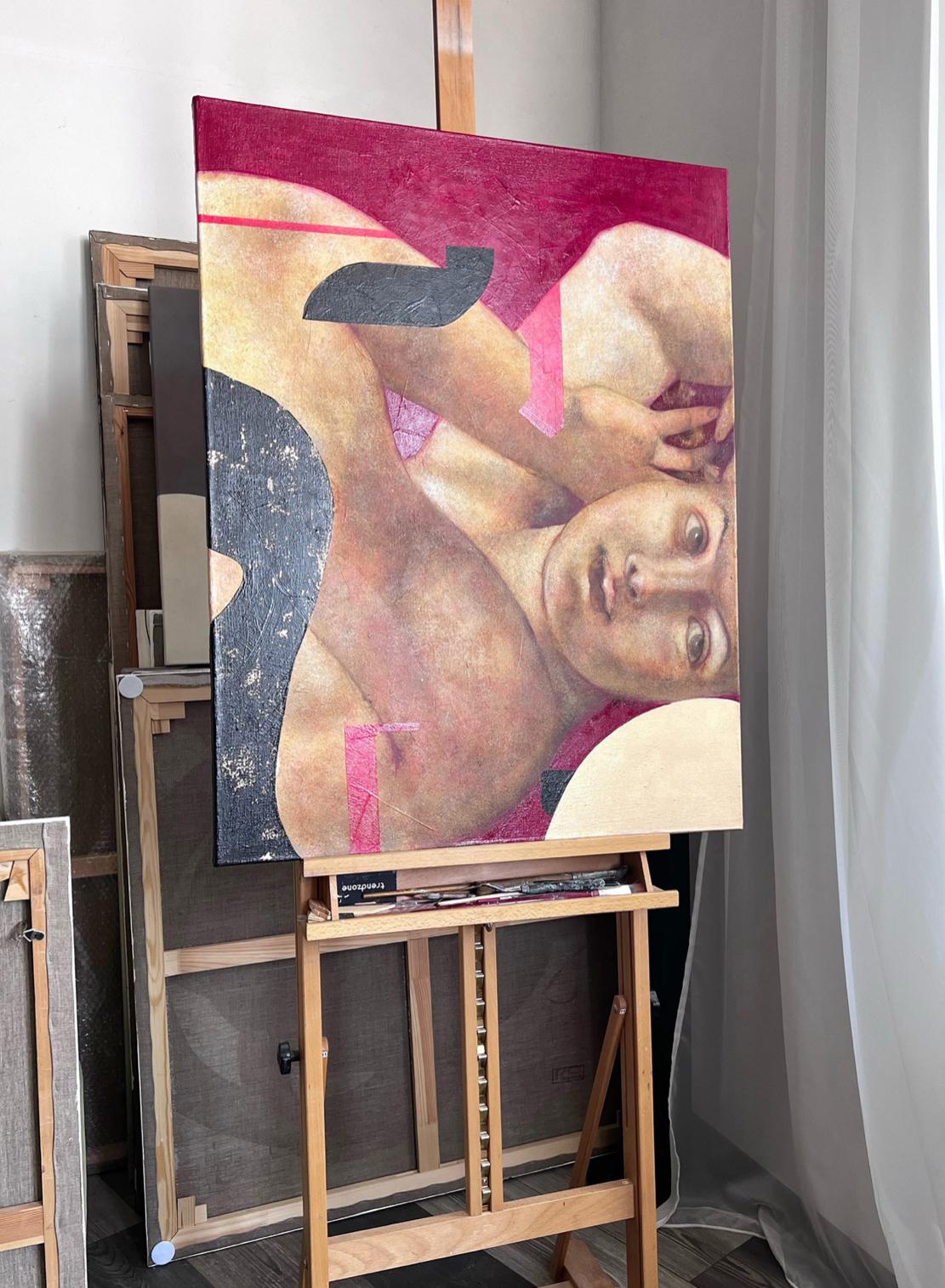 Día de Venus, 90x70cm, acrílico sobre lienzo - Painting de Olga Rikun