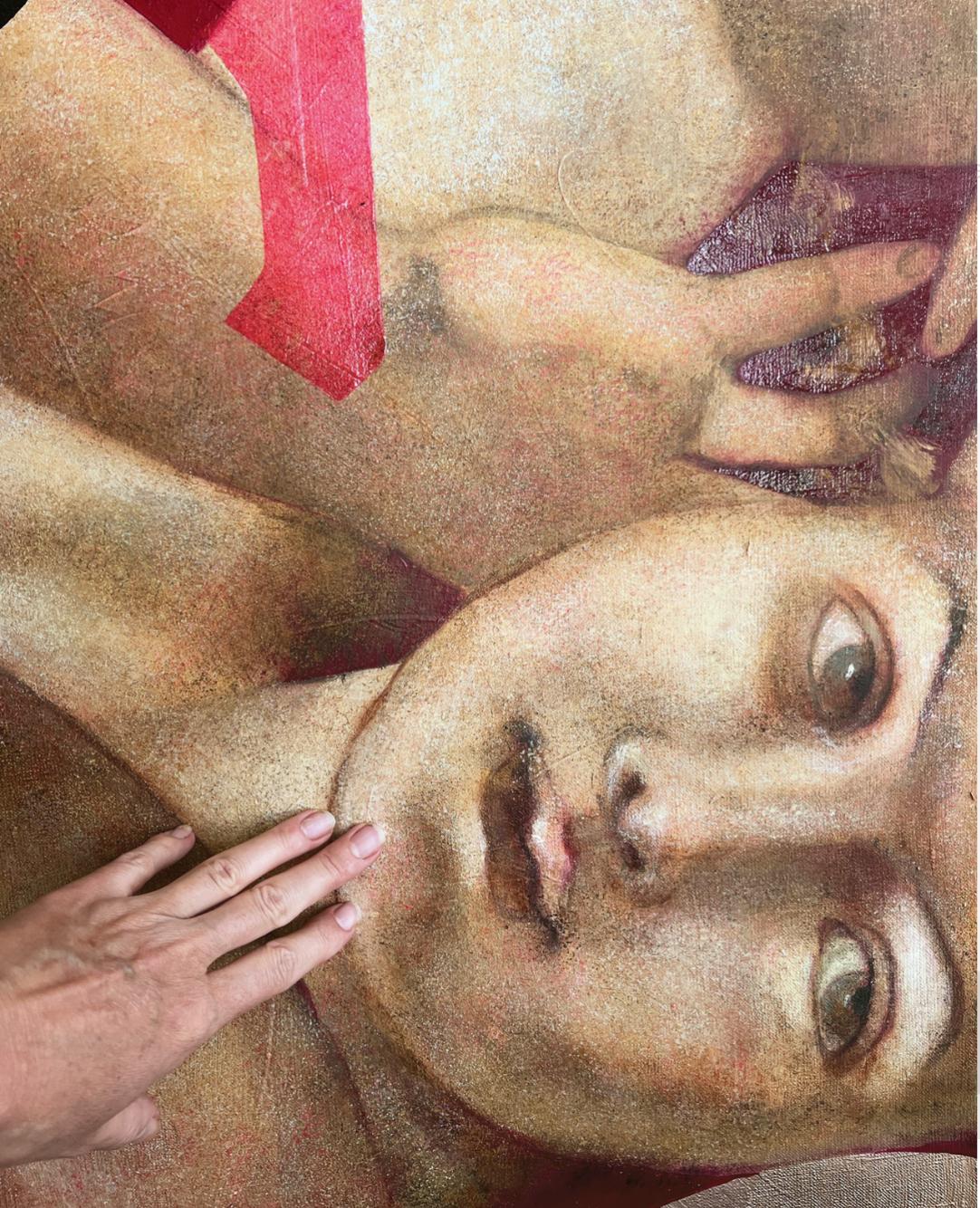 Día de Venus, 90x70cm, acrílico sobre lienzo - Painting Abstracto de Olga Rikun