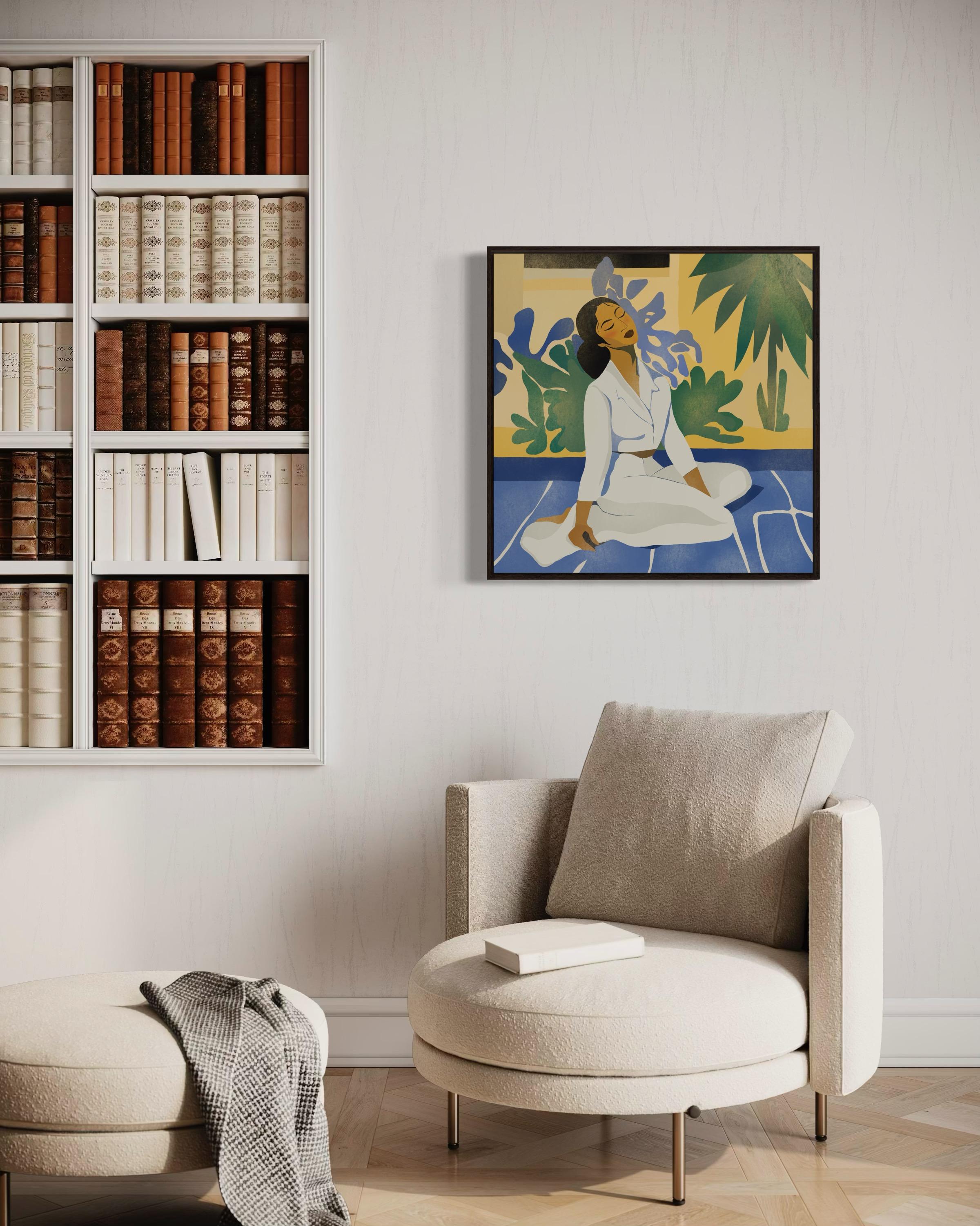 Tempo d'estate , 70x70cm, stampa su tela. Edizione 20 pezzi. - Print Pop Art di Nina Tsoriti