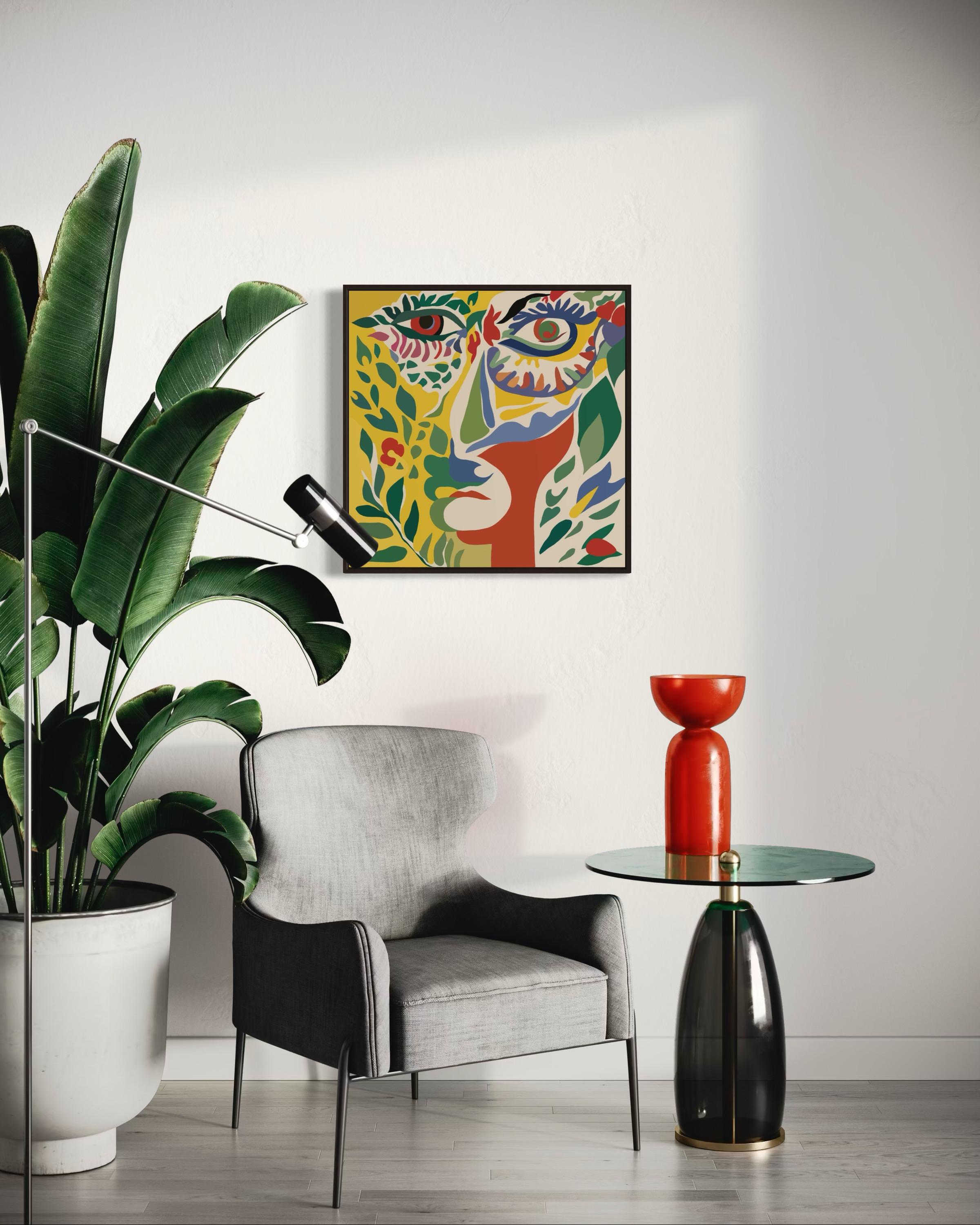 Ritratto di donna, 70x70cm, stampa su tela. Edizione 20 pezzi. in vendita 6