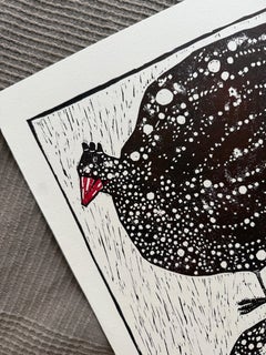Partridges, 59.4 x 42 cm, linocut, paper