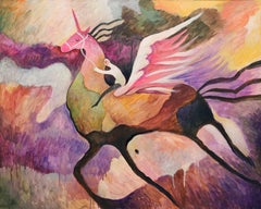 Flight of the Unicorn, 80x100cm, Acryl auf Leinwand