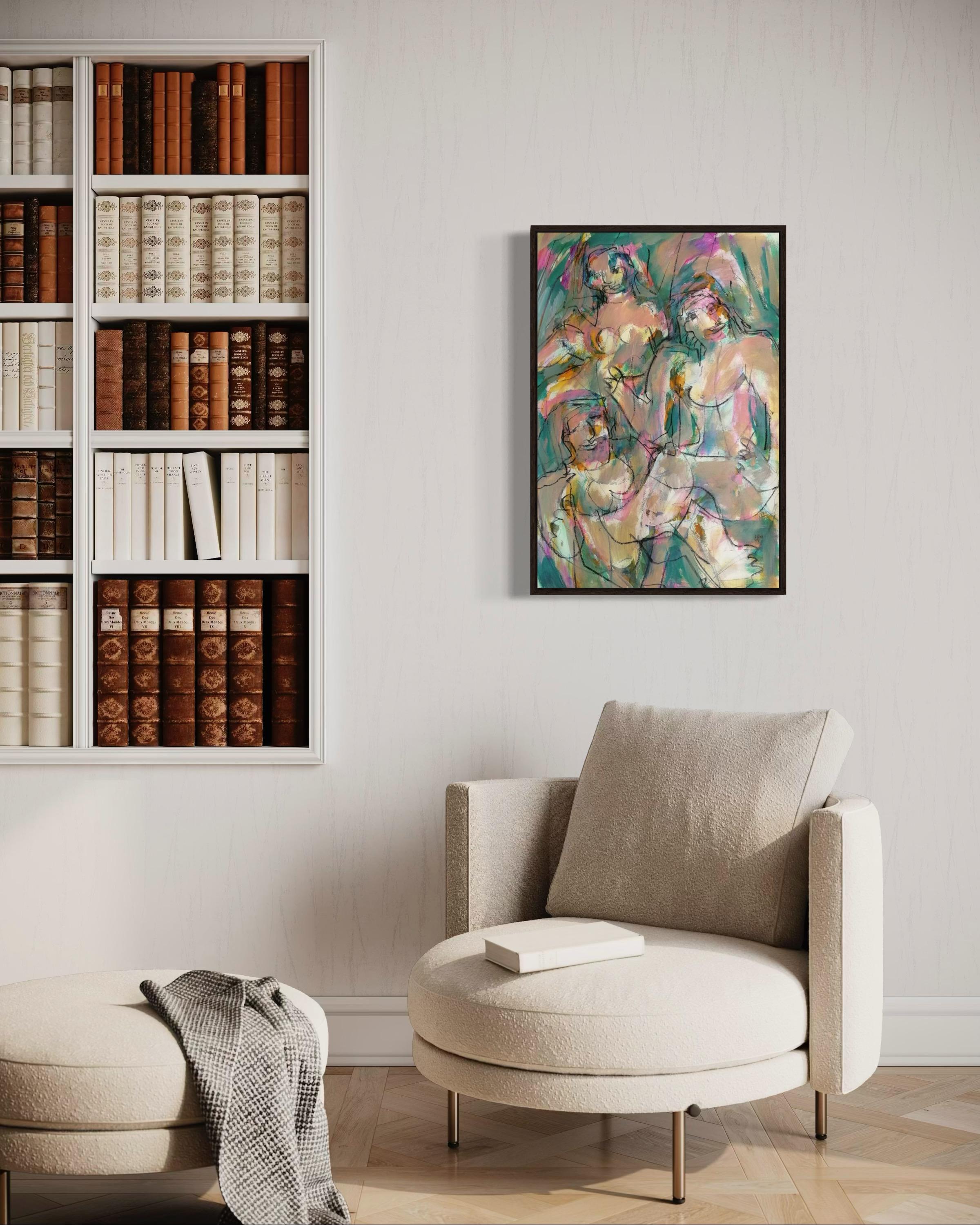 Sin título , 78x54cm, acrílico, papel - Art Abstracto de Elena Naushirvanova 