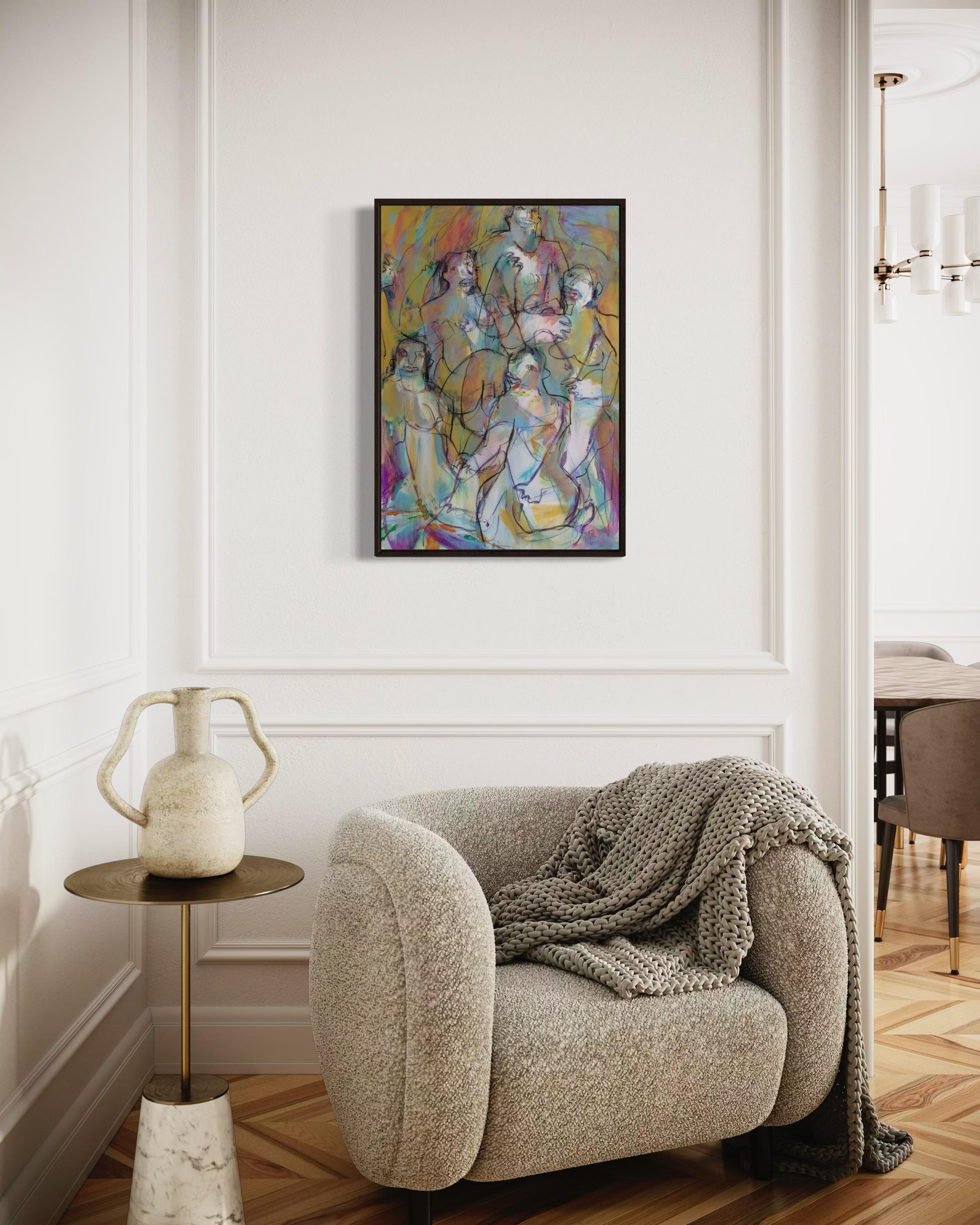 Sin título , 78x54cm, acrílico, papel - Painting Abstracto de Elena Naushirvanova 