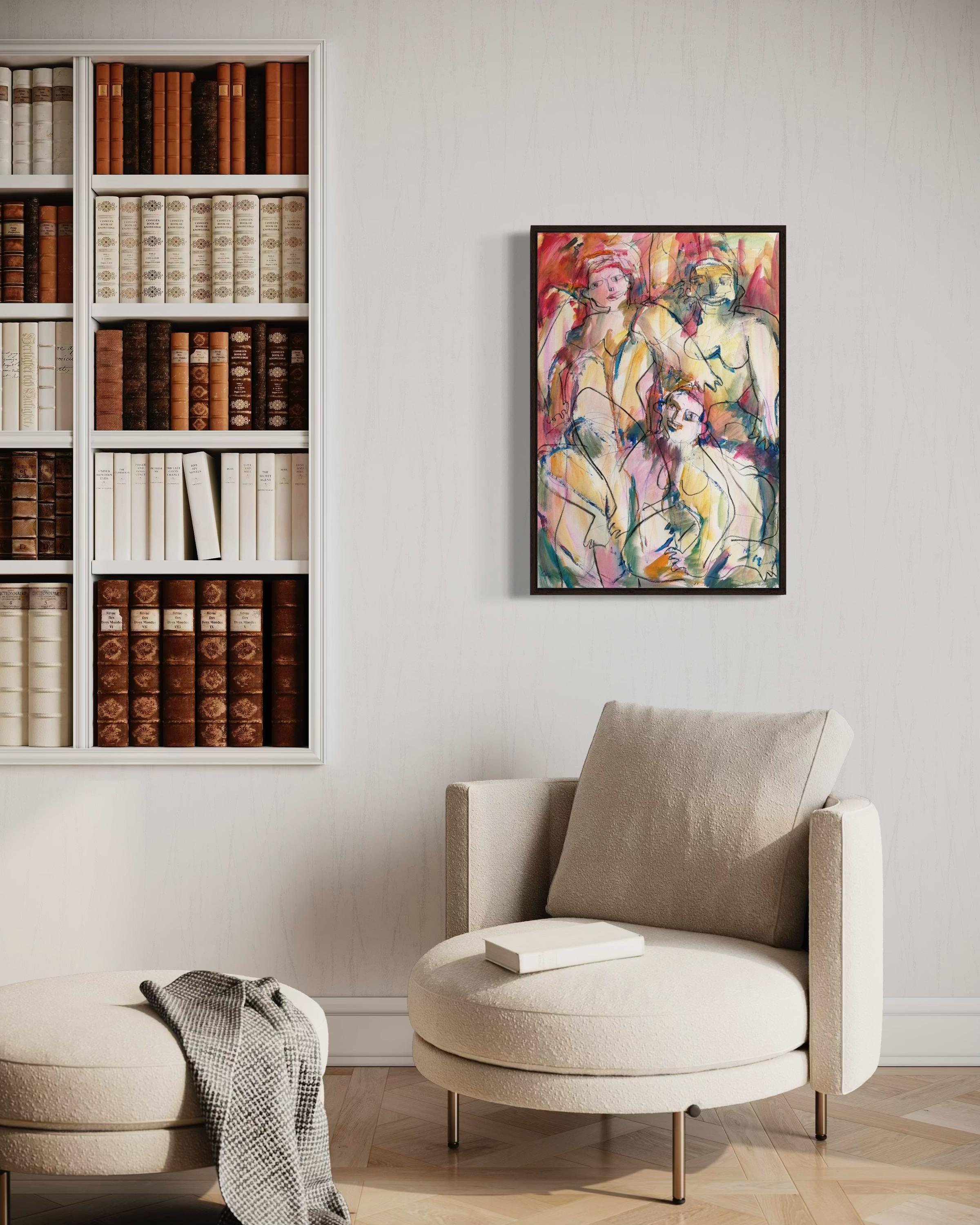 Sin título , 78x54cm, acrílico, papel - Art Abstracto de Elena Naushirvanova 