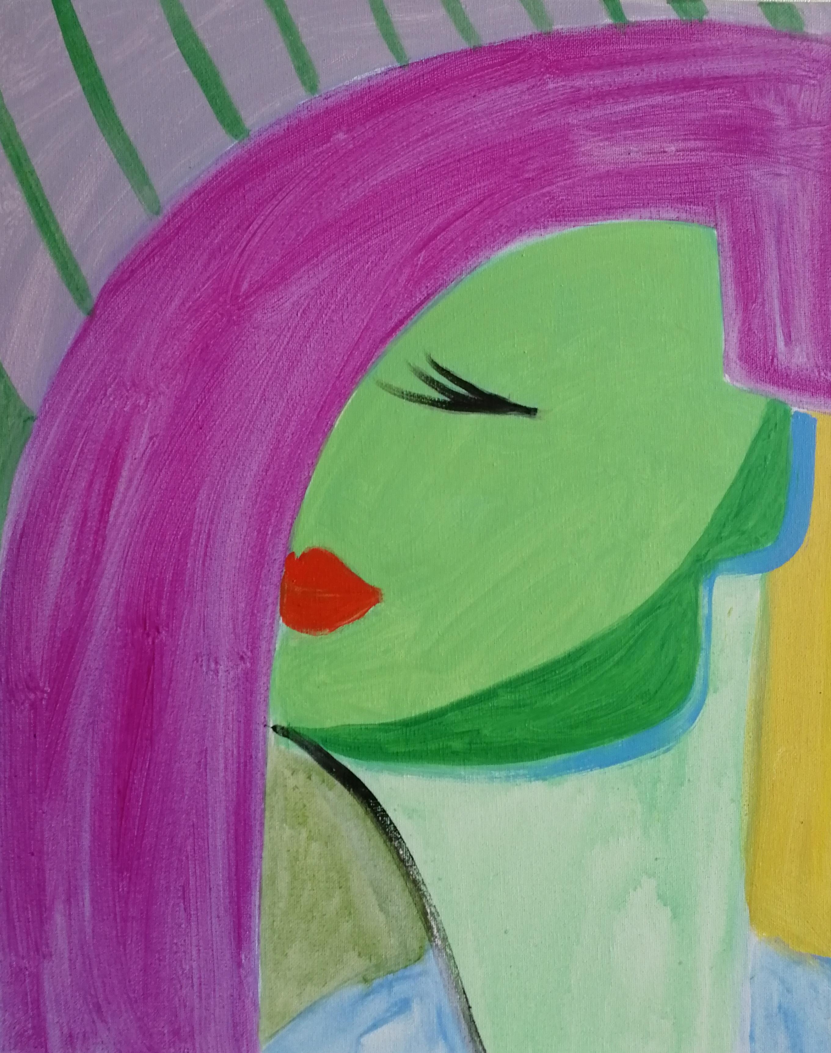 Sin título, 50x40 cm, lienzo/acrílico - Painting de Elena Naushirvanova 