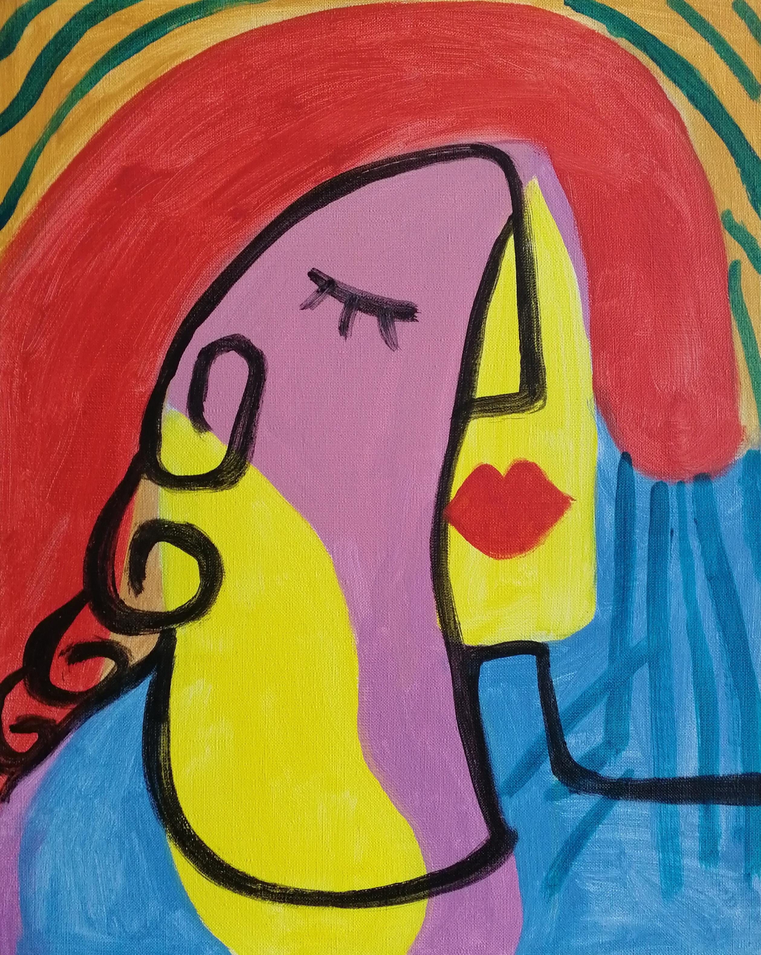 Sin título, 50x40 cm, lienzo/acrílico - Art de Elena Naushirvanova 