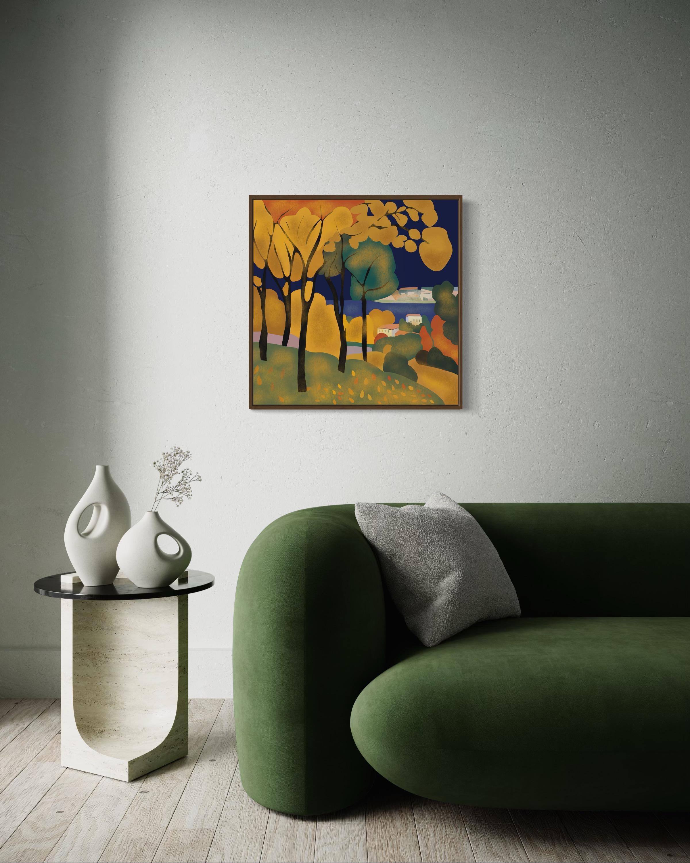Autunno dorato, 70x70cm, stampa su tela. Edizione 20 pezzi. in vendita 3