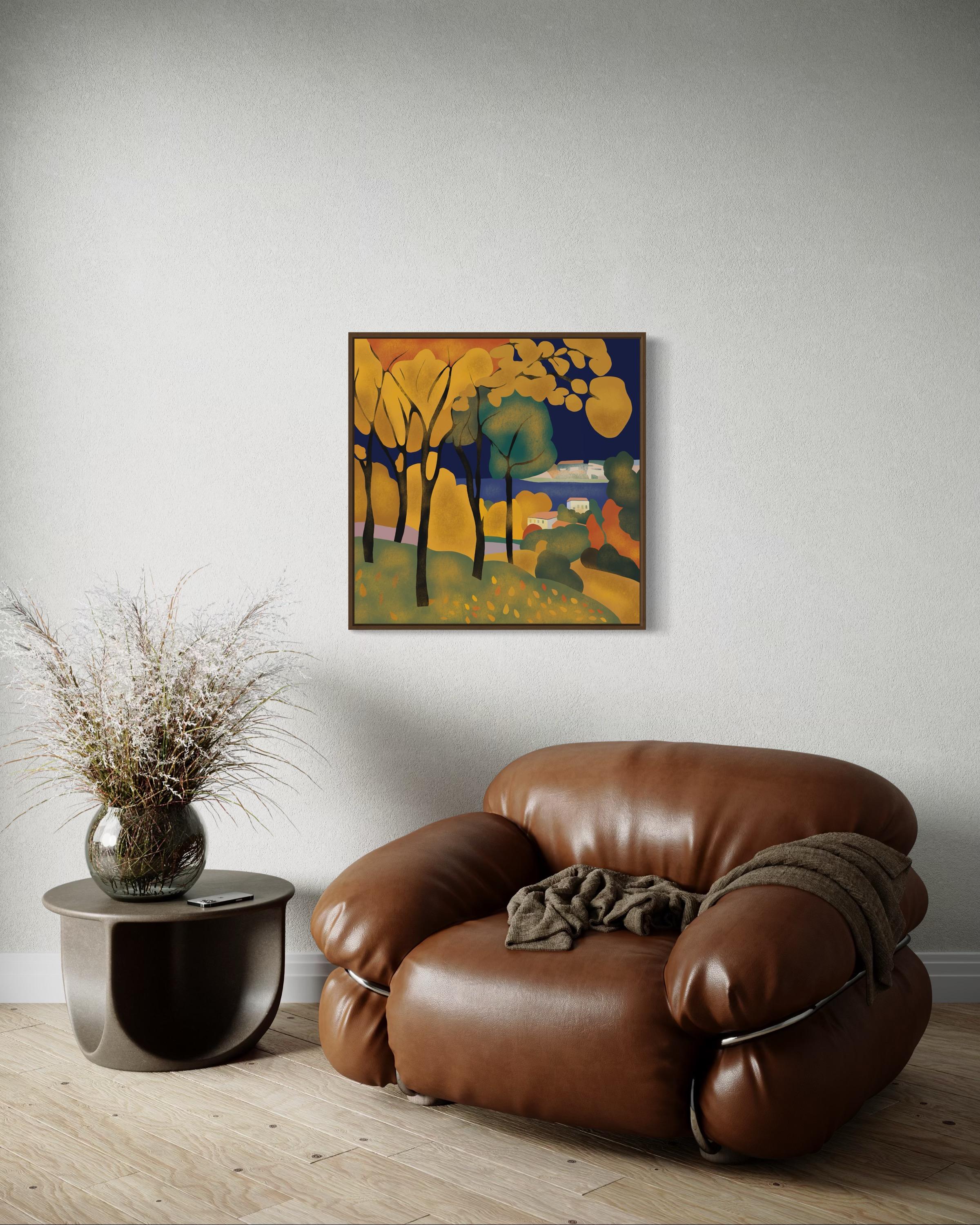 Autunno dorato, 70x70cm, stampa su tela. Edizione 20 pezzi. in vendita 4