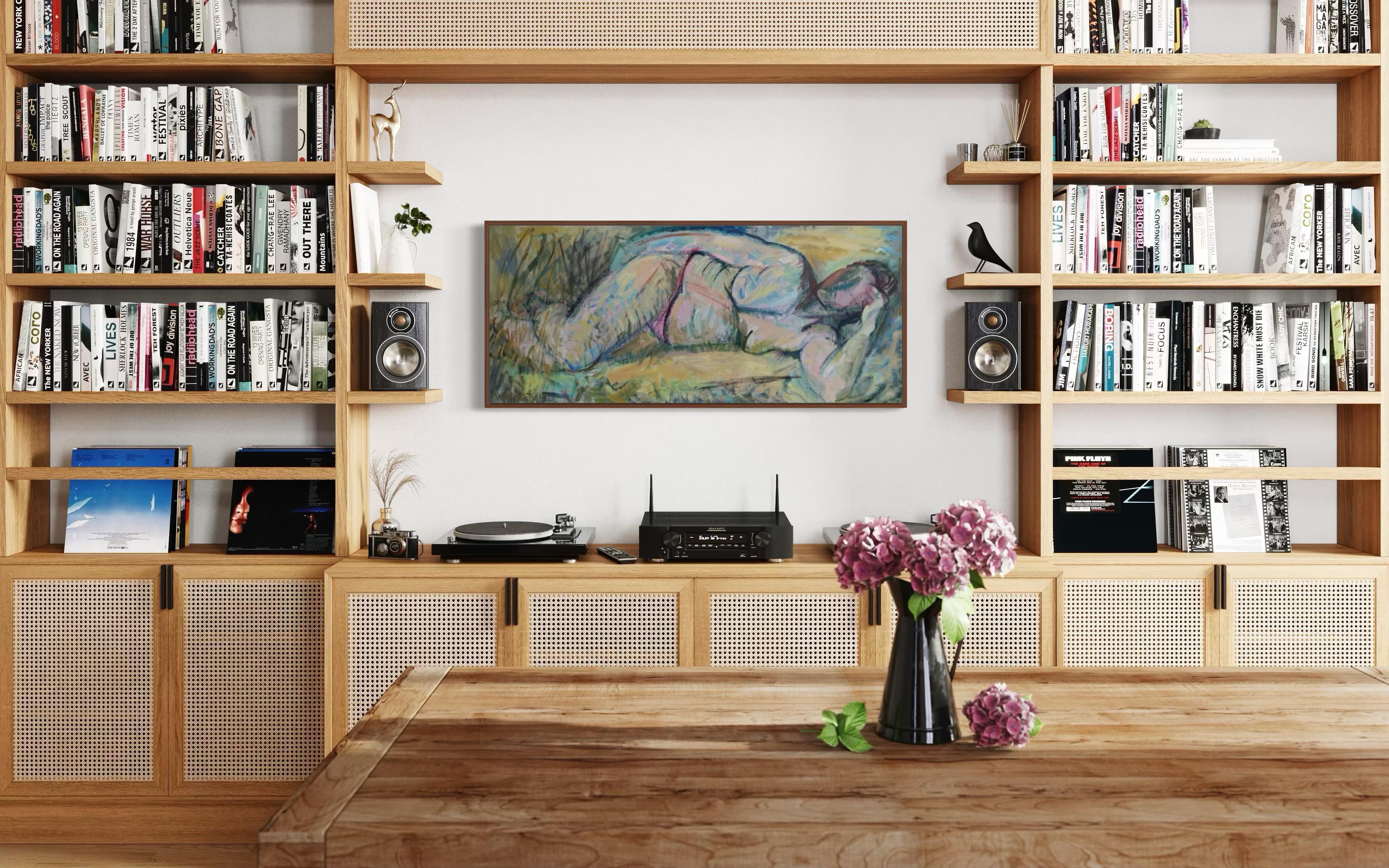 Luce reclinata, 55x120 cm, acrilico su tela - Art Neoespressionismo di Tatiana Levchenko