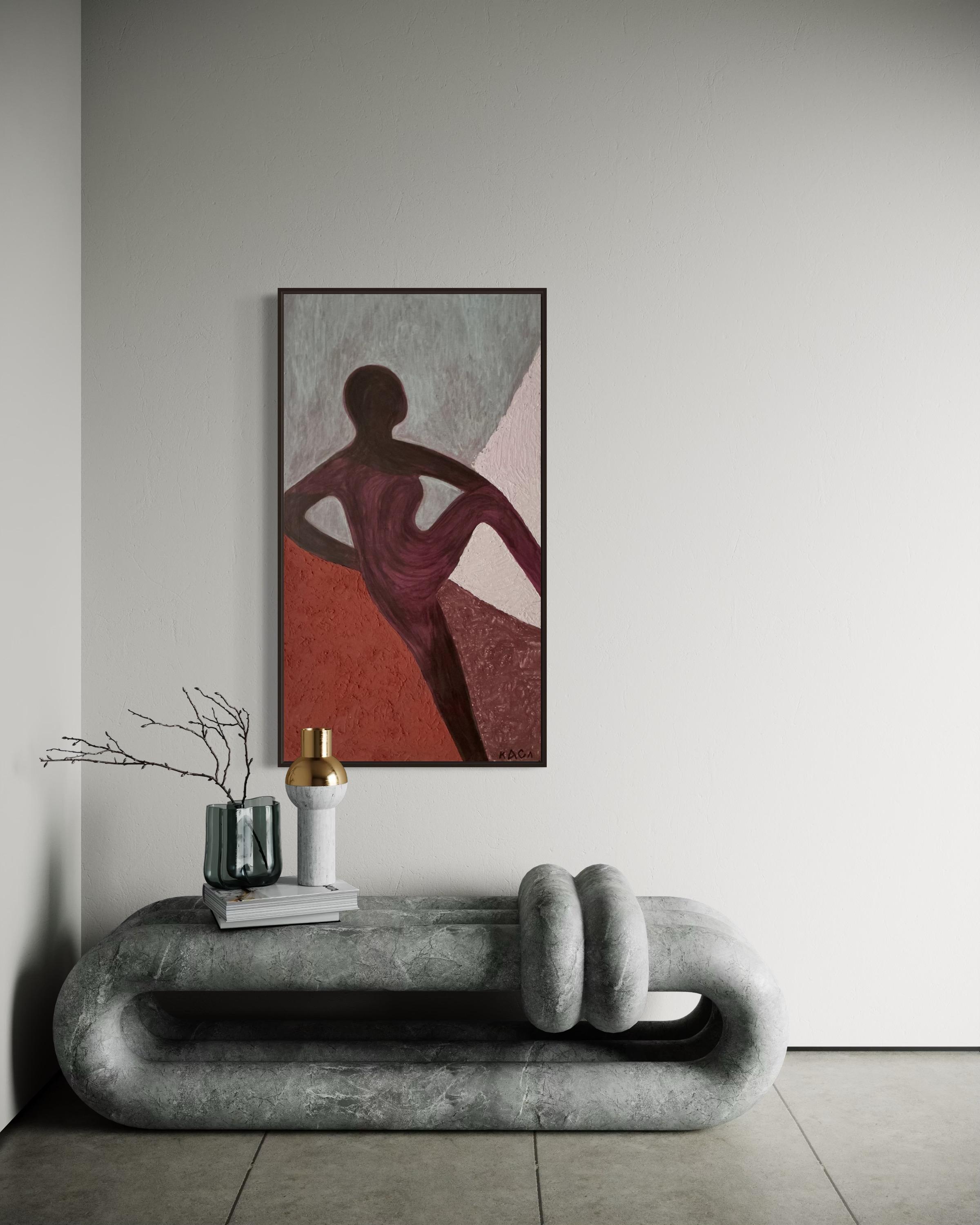La luce sfuggente. 120x65 cm. Acrilico su tela/ Pasta per texture in vendita 2