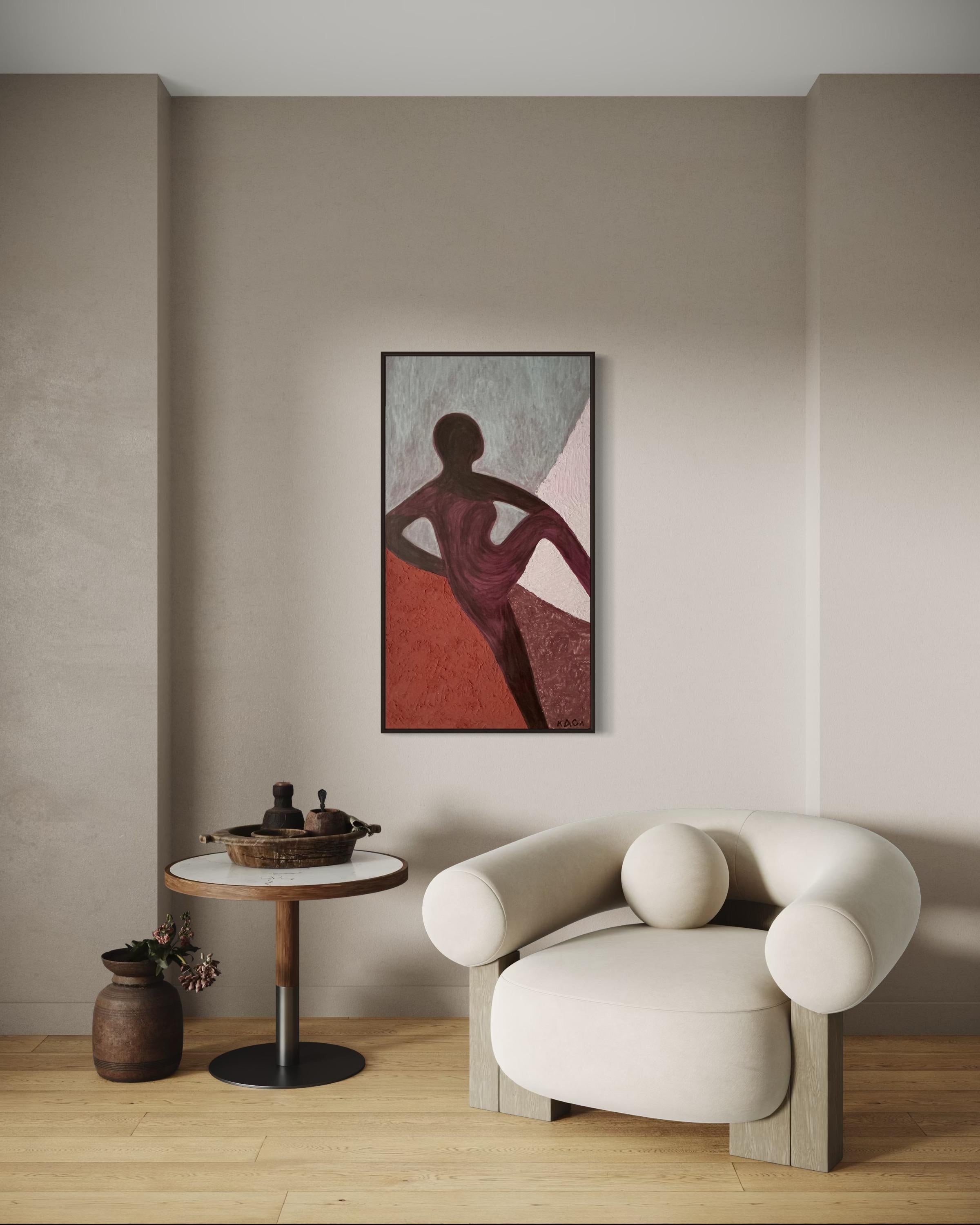 La luce sfuggente. 120x65 cm. Acrilico su tela/ Pasta per texture in vendita 6