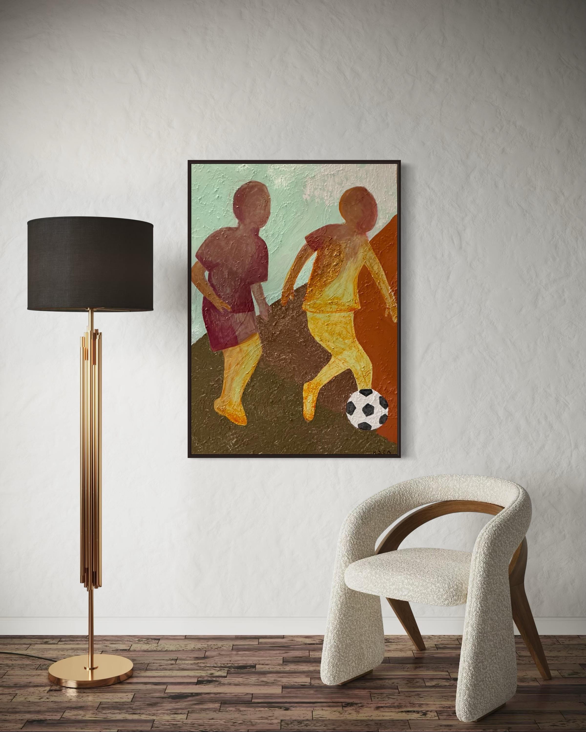 Amici per sempre. 120x85 cm. Acrilico su tela/ Pasta per texture in vendita 1