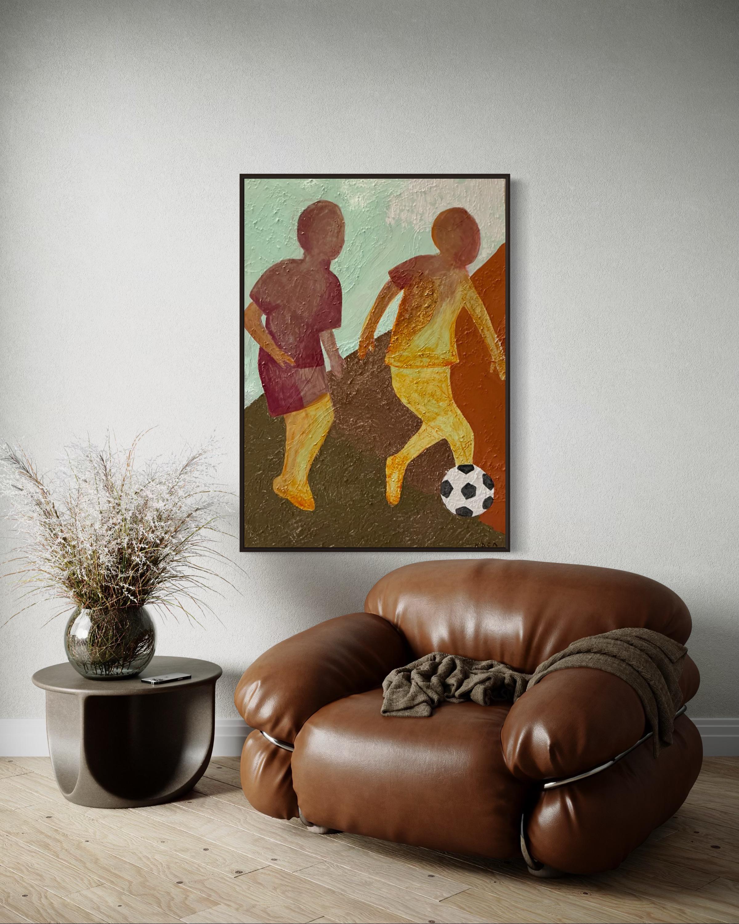 Amici per sempre. 120x85 cm. Acrilico su tela/ Pasta per texture in vendita 4
