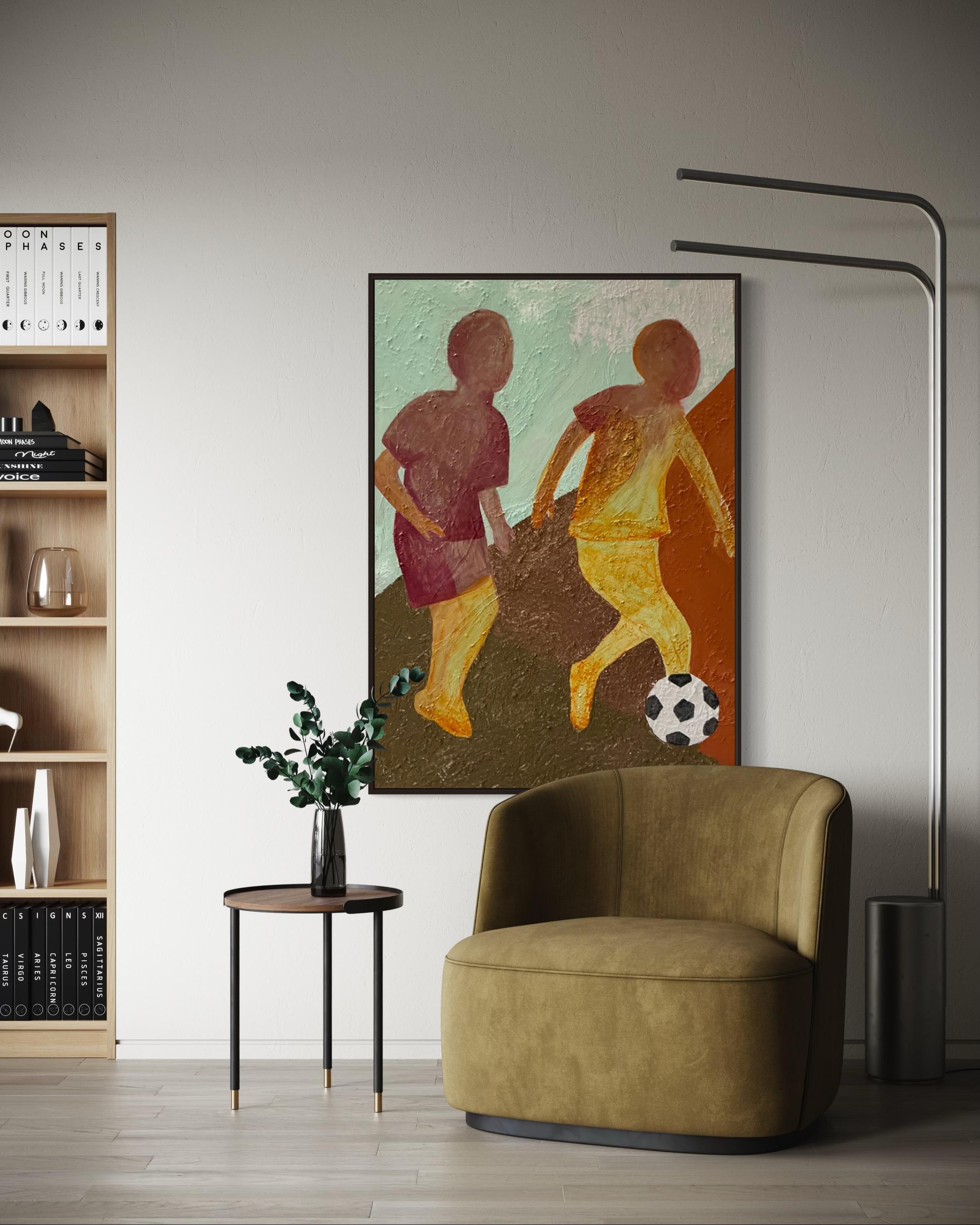 Amici per sempre. 120x85 cm. Acrilico su tela/ Pasta per texture in vendita 6