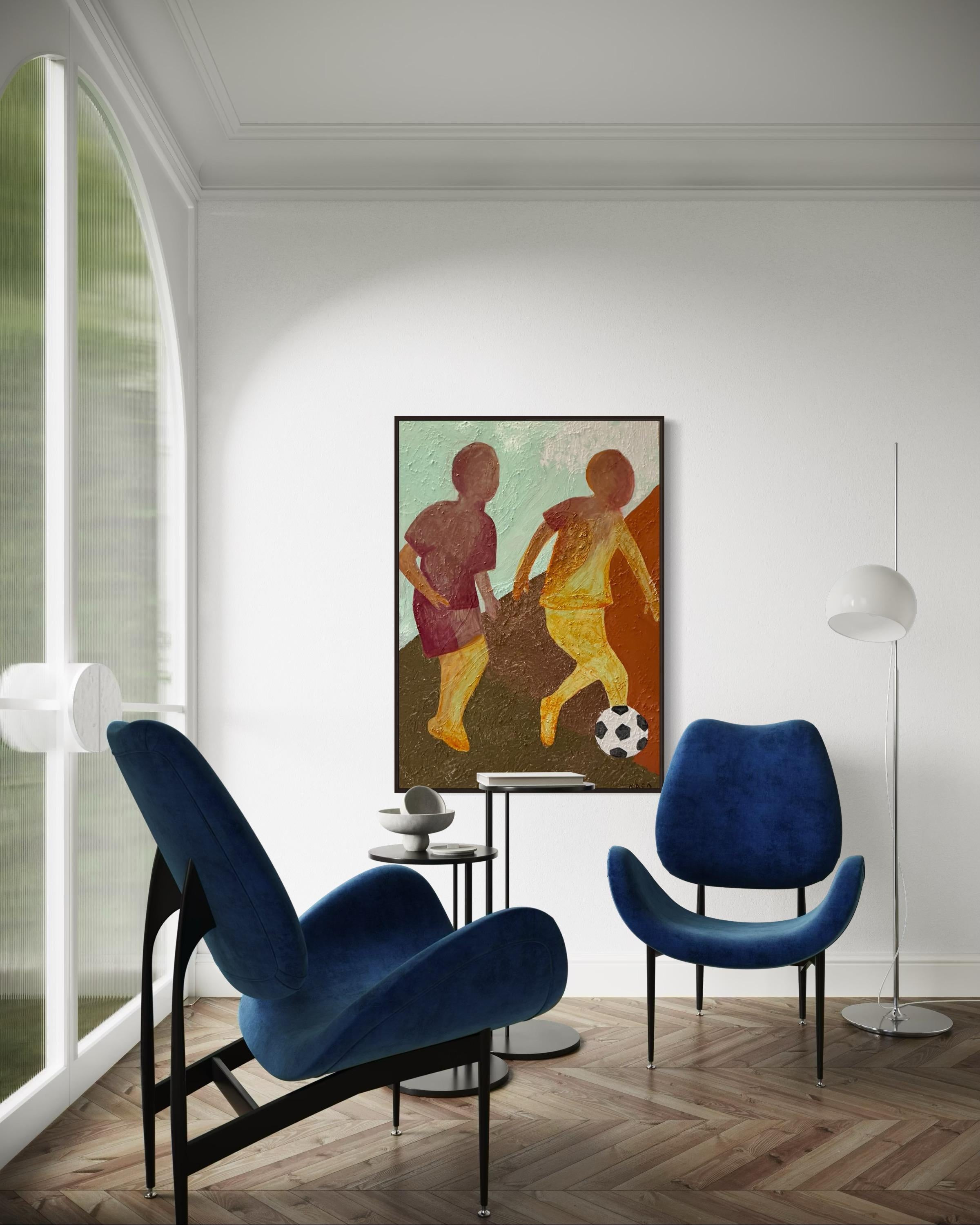 Amici per sempre. 120x85 cm. Acrilico su tela/ Pasta per texture in vendita 7