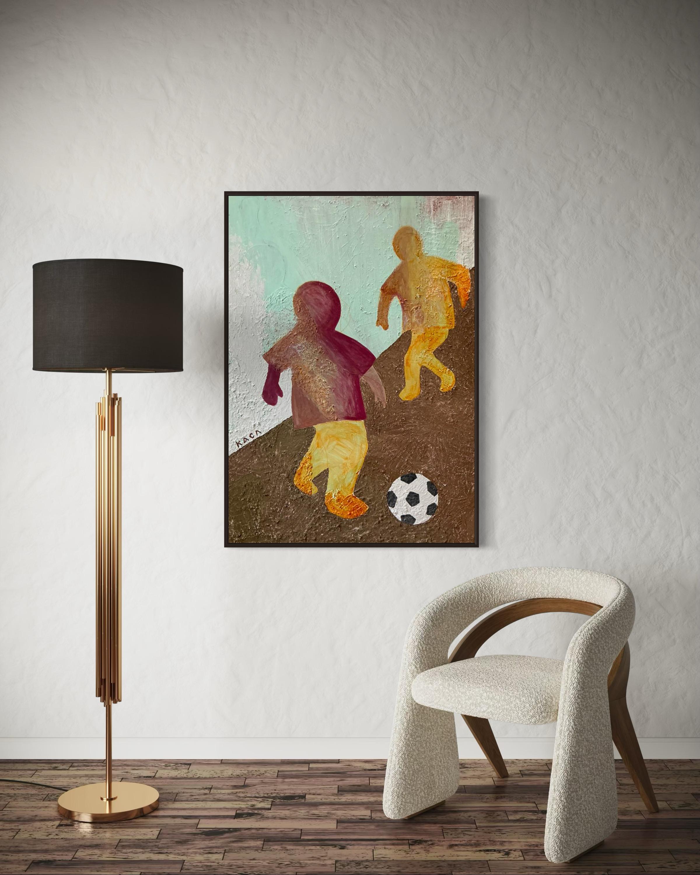 Risas y sol. 120x85 cm. Acrílico sobre lienzo/ Pasta de textura en venta 1