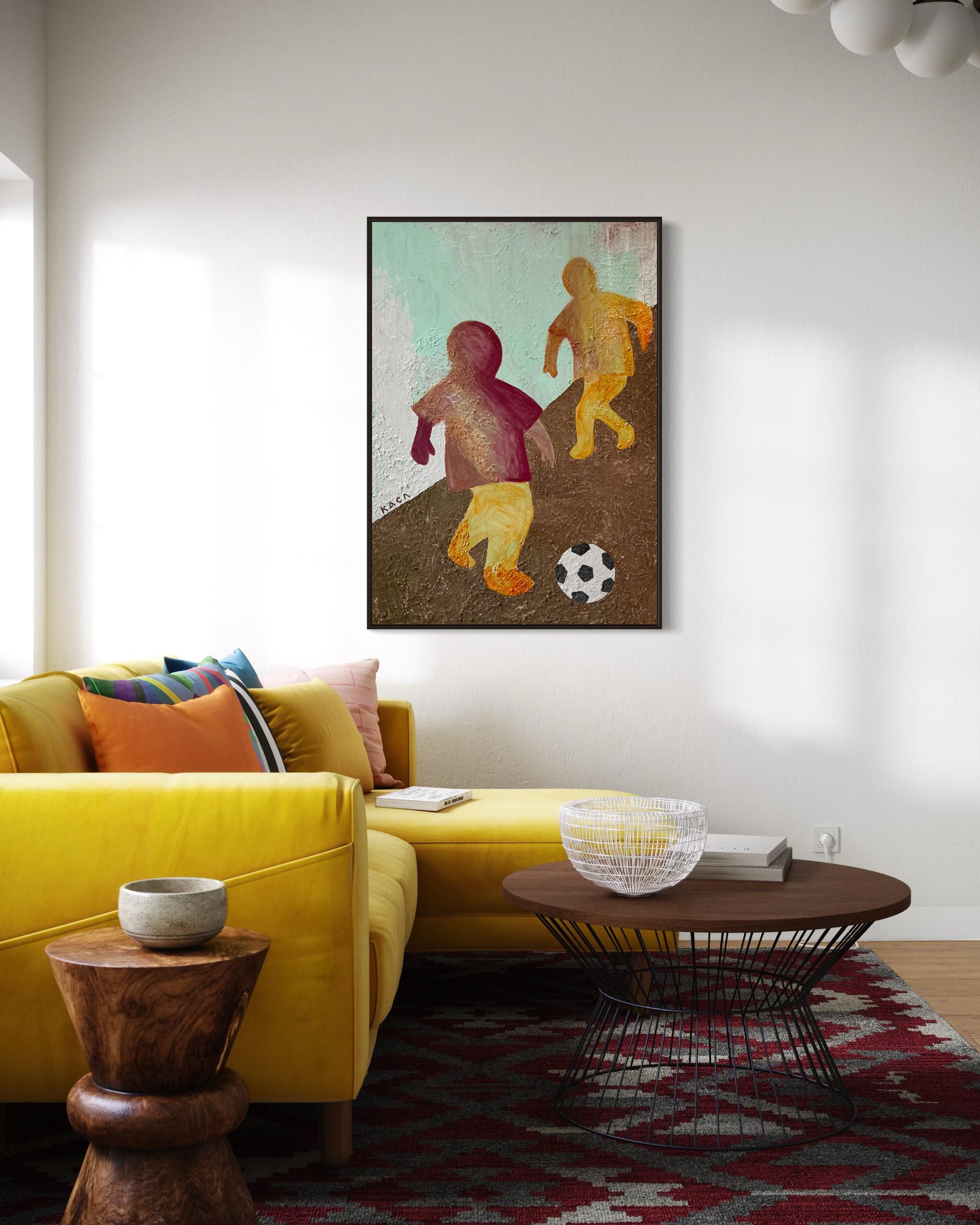 Risas y sol. 120x85 cm. Acrílico sobre lienzo/ Pasta de textura en venta 2