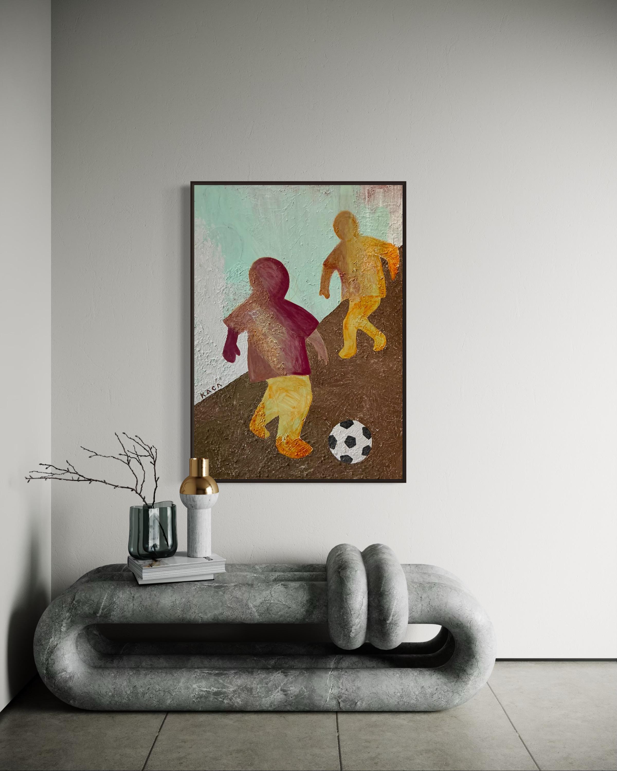 Risas y sol. 120x85 cm. Acrílico sobre lienzo/ Pasta de textura en venta 4