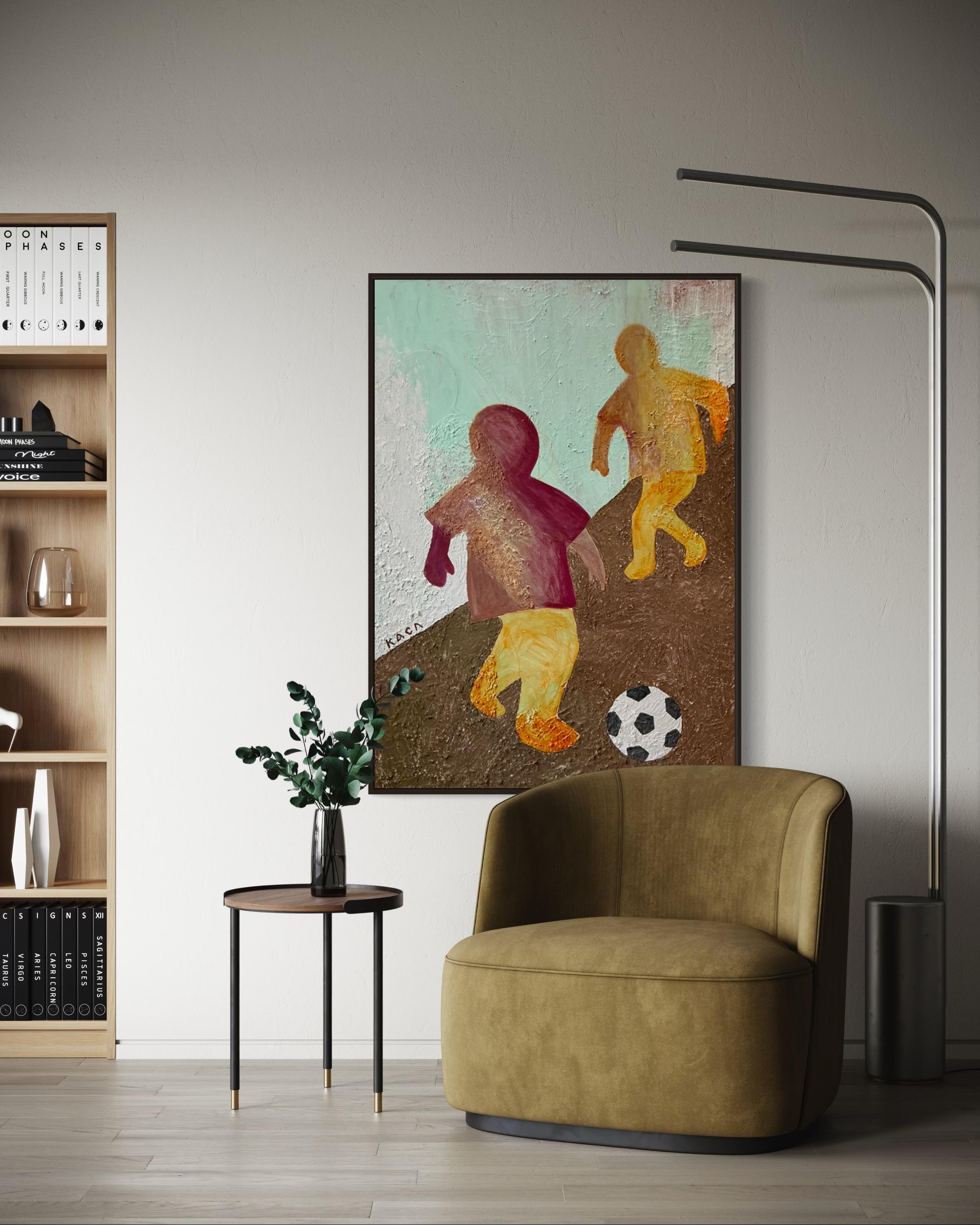 Risas y sol. 120x85 cm. Acrílico sobre lienzo/ Pasta de textura en venta 5
