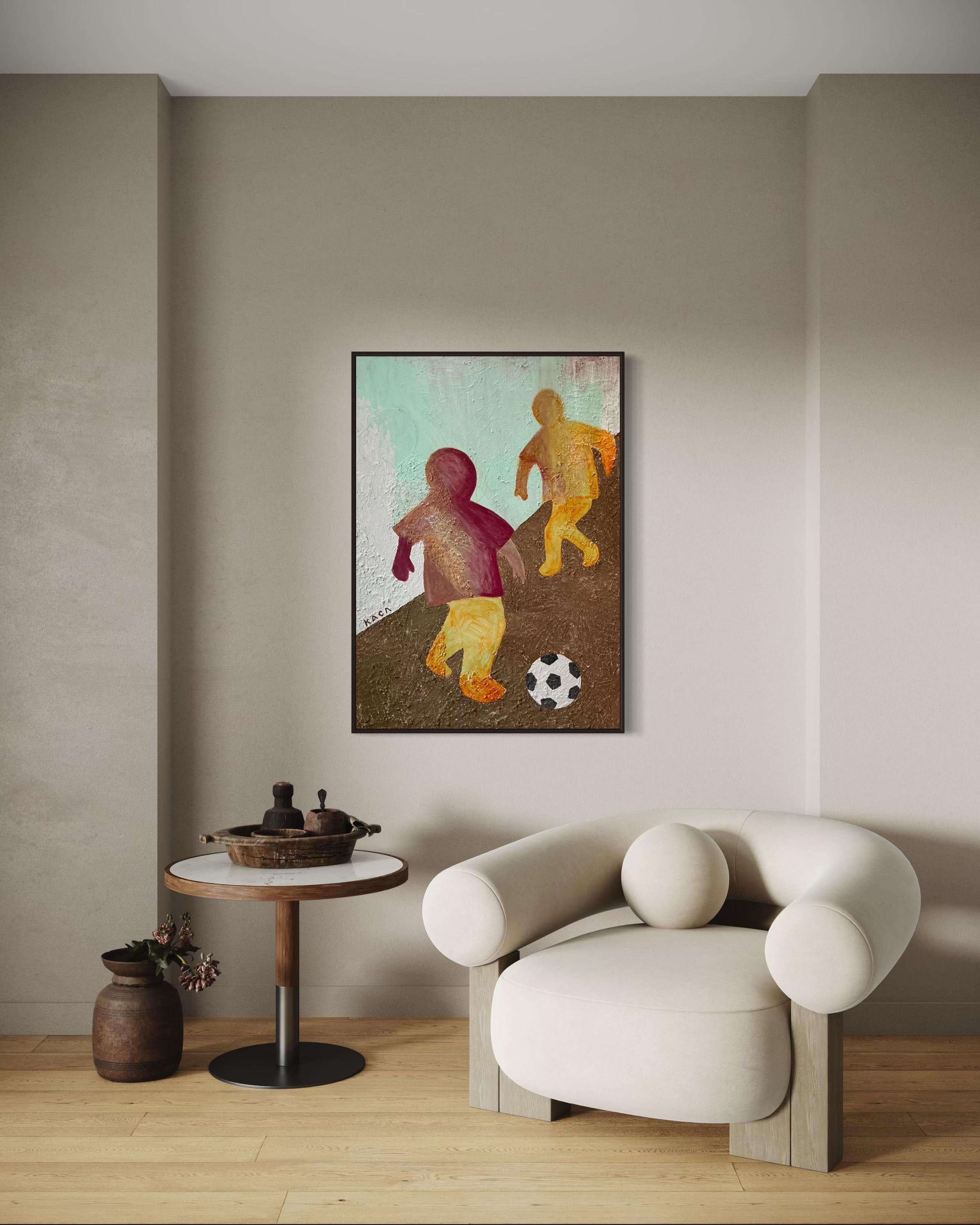 Risas y sol. 120x85 cm. Acrílico sobre lienzo/ Pasta de textura en venta 8