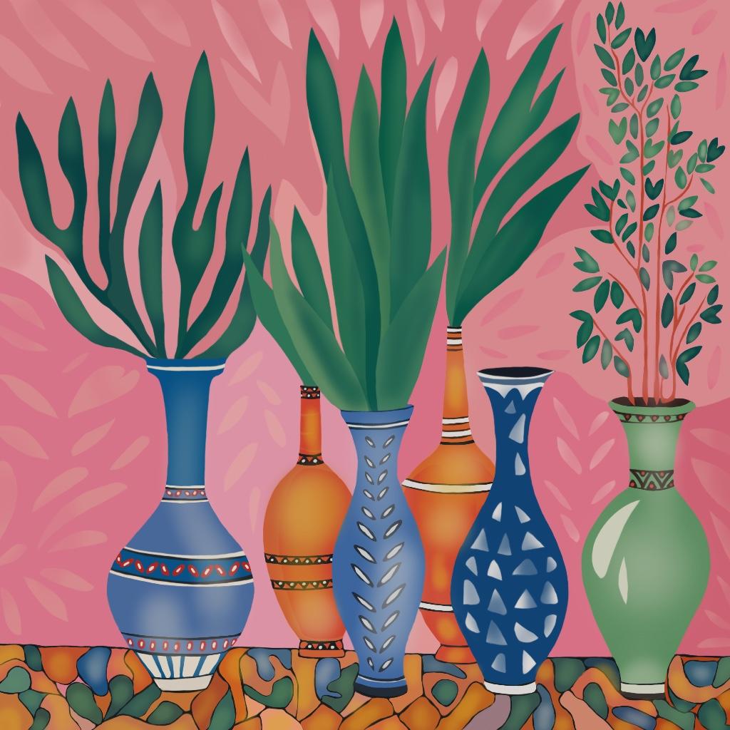 Interior Print de Nina Tsoriti - Marruecos , 70x70cm, impresión sobre lienzo.Edición 20 uds.