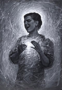 SINGER, 100x70 cm, témpera/papel
