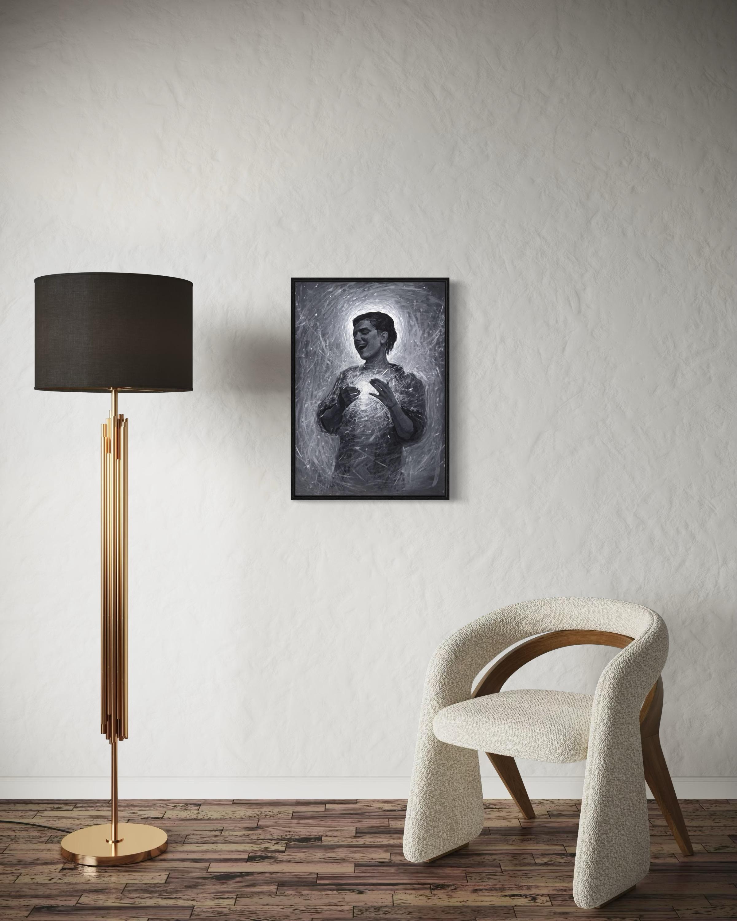 SINGER, 100x70 cm, tempera/ paper For Sale 1