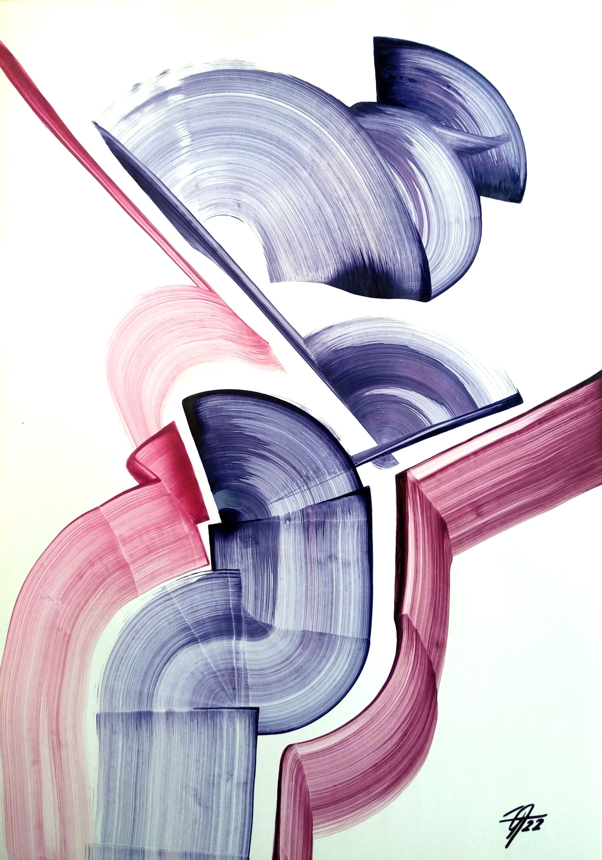 Serie "Composizione", 50 x 35 cm, acrilico su carta