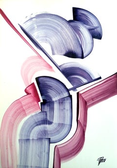 Serie "Composizione", 50 x 35 cm, acrilico su carta