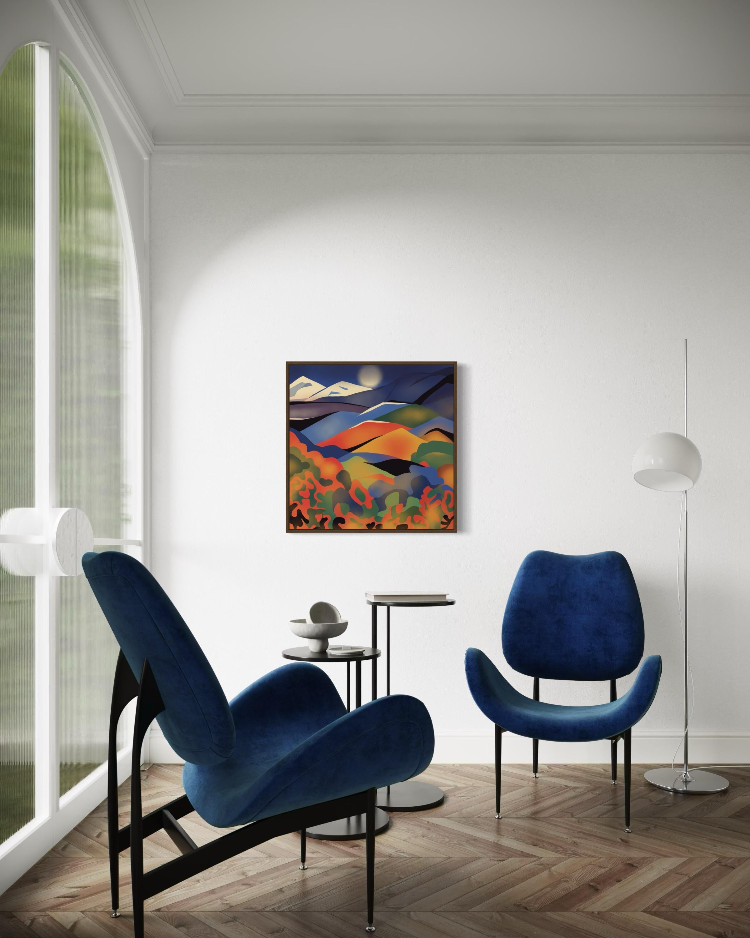 paisaje de montaña , 70x70cm, impresión sobre lienzo.Edición 20 uds. en venta 1