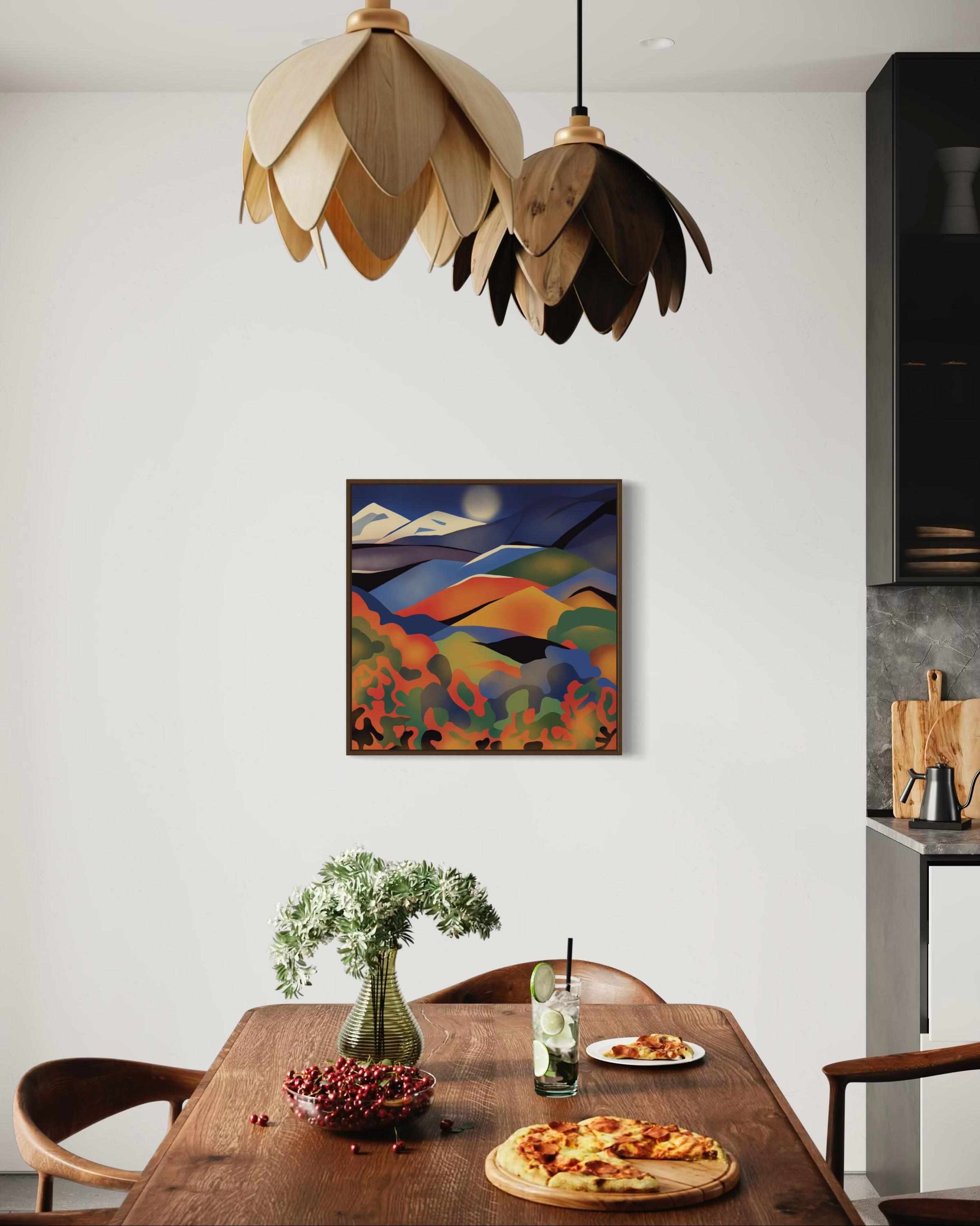 paisaje de montaña , 70x70cm, impresión sobre lienzo.Edición 20 uds. en venta 2