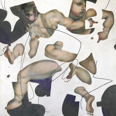 Putti. Hommage à Vasari, 100 x 100 cm, acrylique sur toile