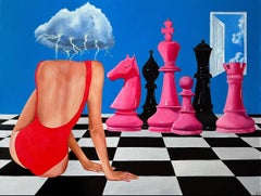 Une décision difficile, 90x120 cm, huile sur toile