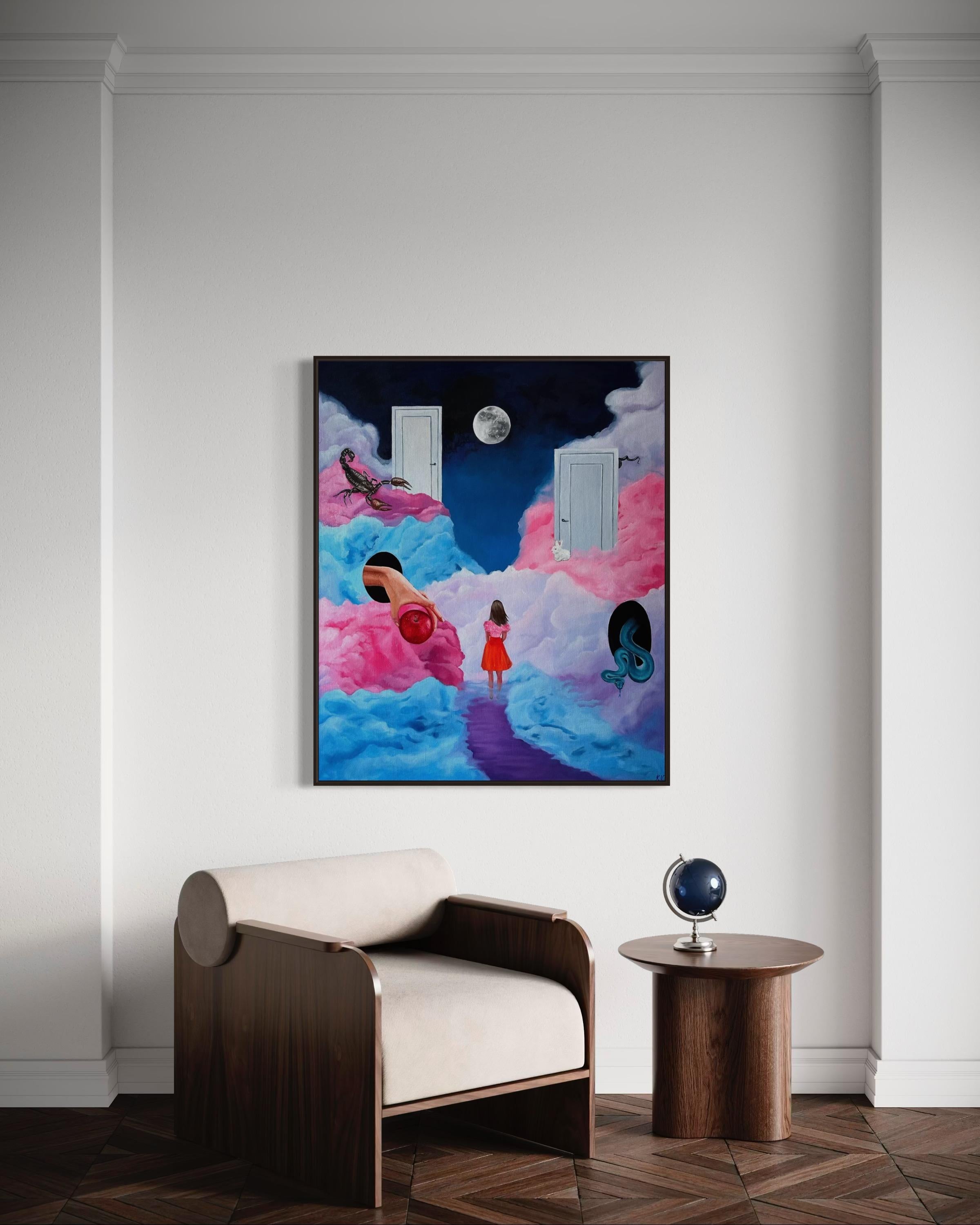 Am Scheideweg, 120x100cm, Öl auf Leinwand 