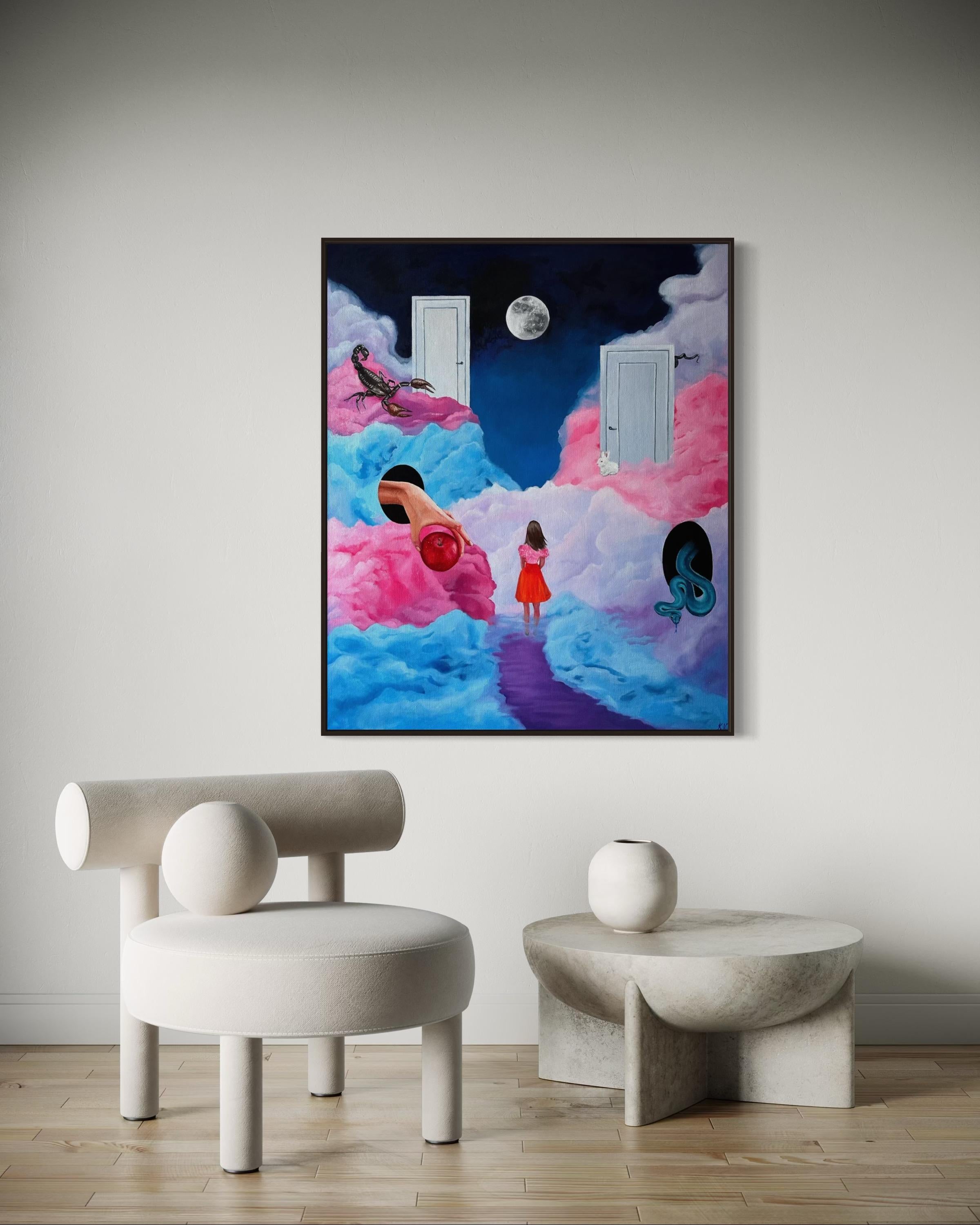 Am Scheideweg, 120x100cm, Öl auf Leinwand im Angebot 1