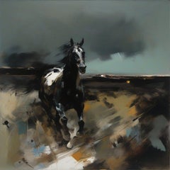 Course de nuit, 80х80cm, impression sur toile.Edition de 20 pièces