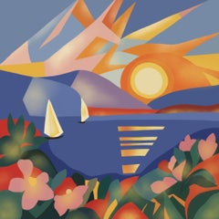 Paesaggio marino, 70x70cm, stampa su tela. Edizione 20 pezzi.