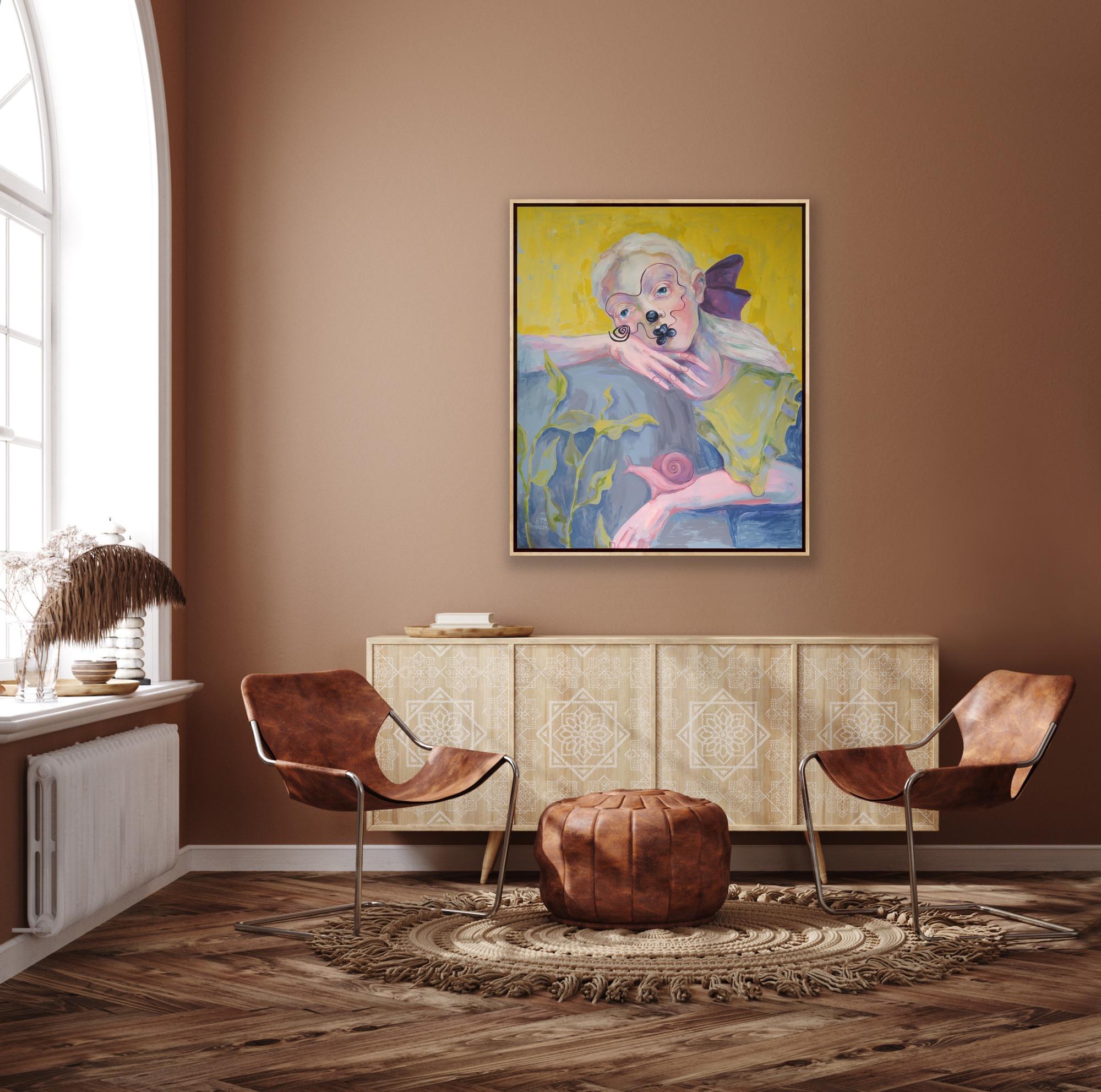 J'ai adoré le plus beau, 120 x 100 cm, acrylique sur toile en vente 1