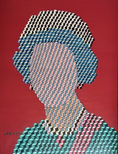 Elisabetta II, 80x60cm, acrilico su tela