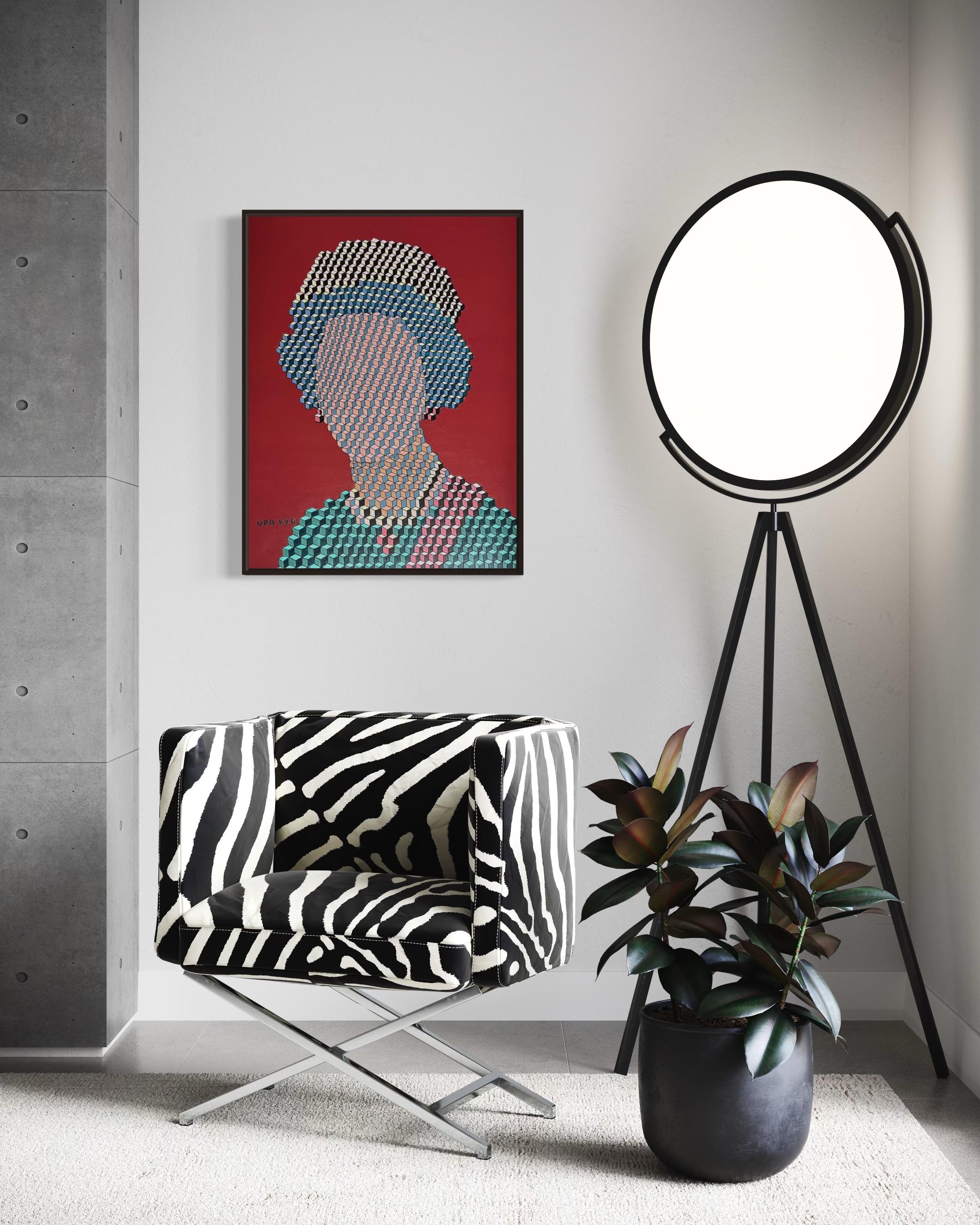 Elizabeth II., 80x60cm, Acryl auf Leinwand im Angebot 5