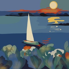 Paesaggio marino, 70x70cm, stampa su tela. Edizione 20 pezzi.