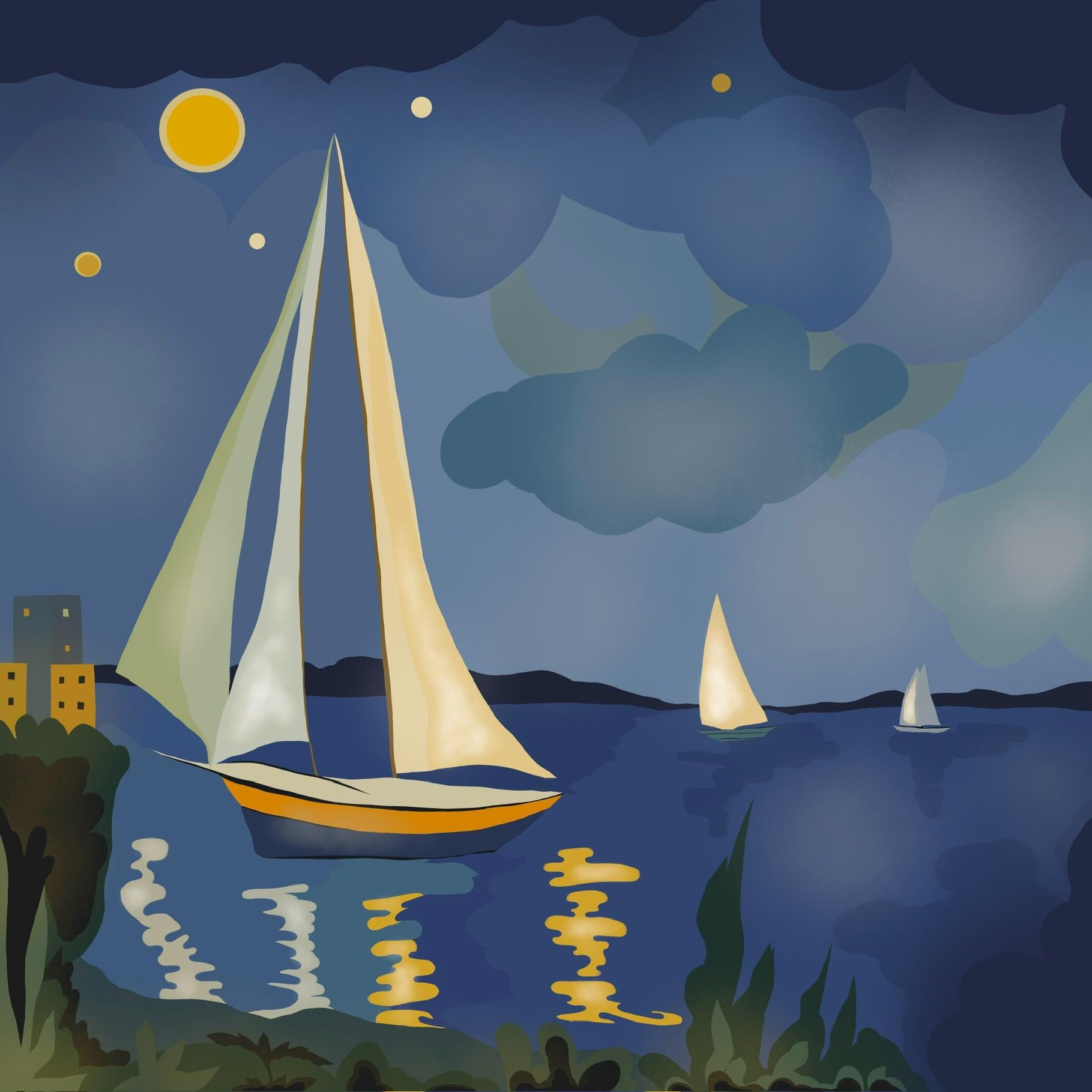 Paesaggio marino, 70x70cm, stampa su tela. Edizione 20 pezzi.