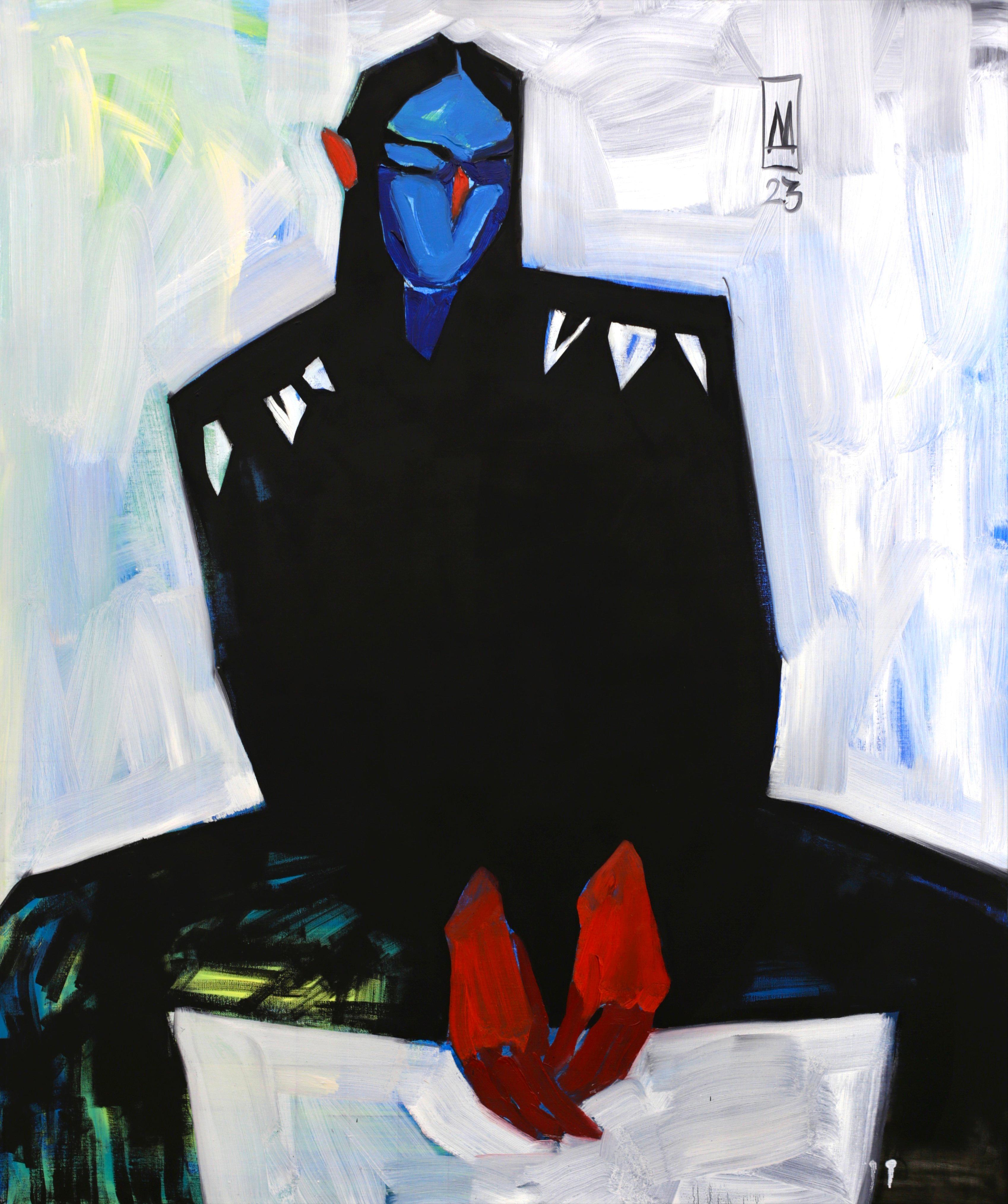 Musa, 120x100cm, óleo sobre lienzo - Painting de Anastasiia Danilenko