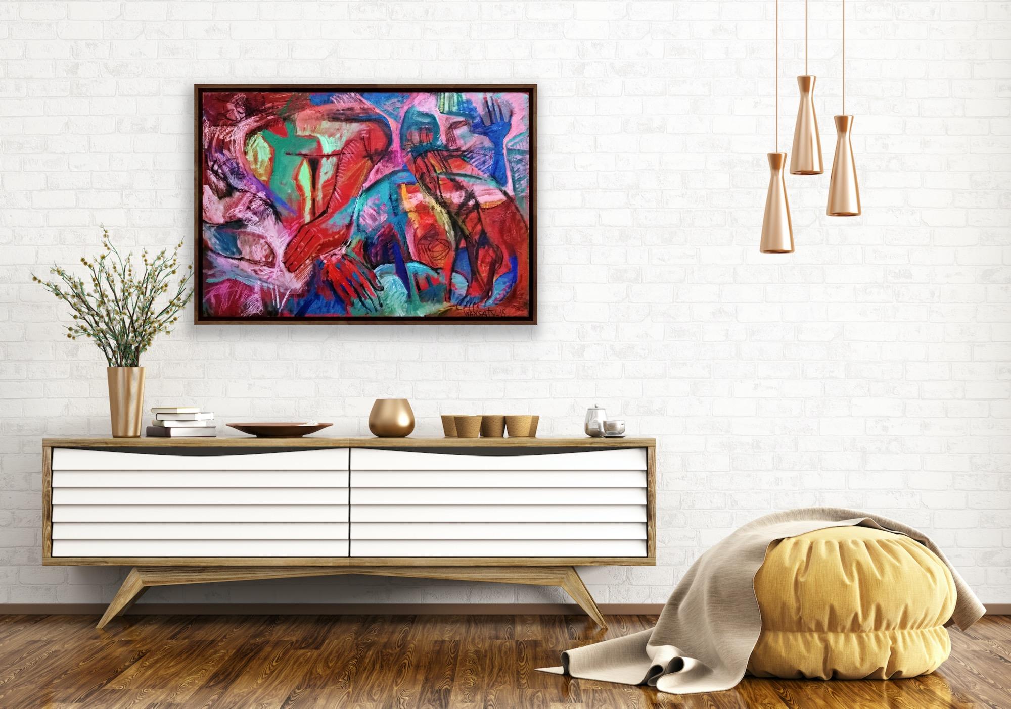 Generalisation, 70 x 100 cm, acrylique sur toile - Néo-expressionnisme Art par Tatiana Levchenko