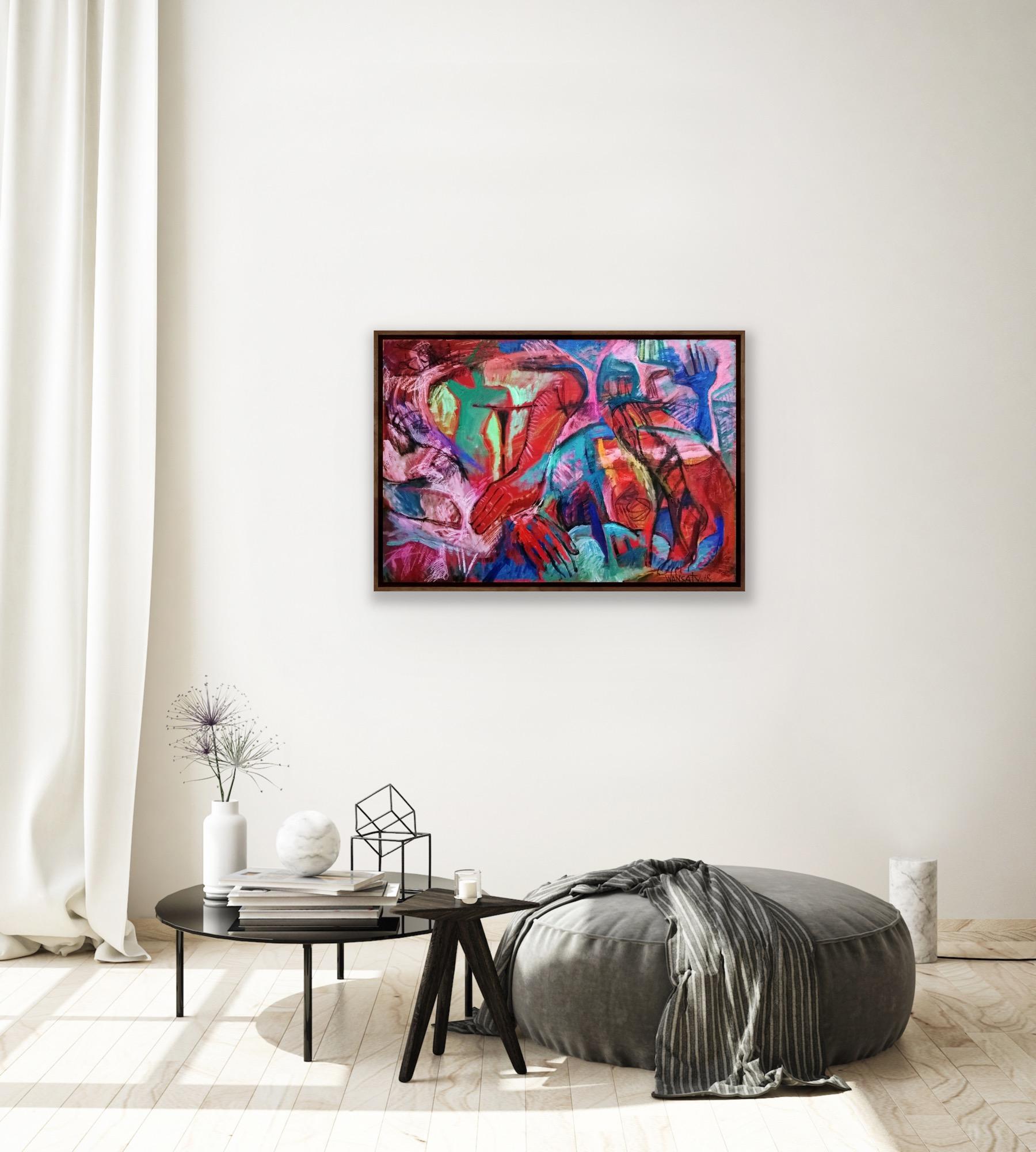 Generalisation, 70 x 100 cm, acrylique sur toile en vente 3