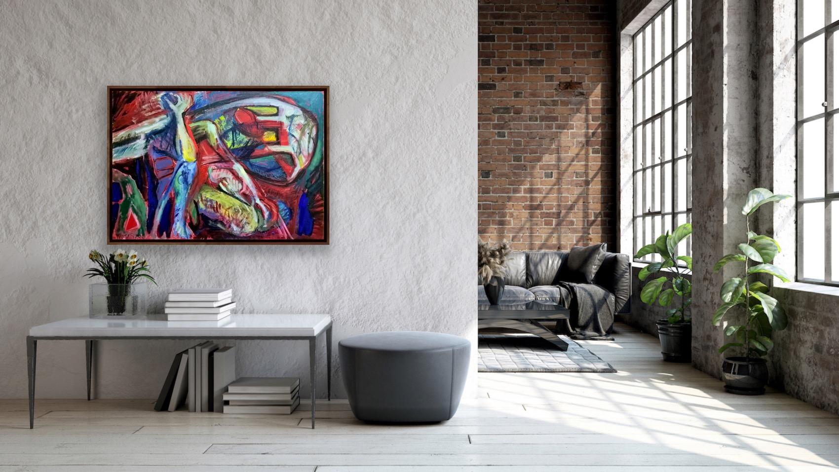 Dialogue, 70x100cm, Acryl, Öl, Leinwand (Neue Wilde), Art, von Tatiana Levchenko